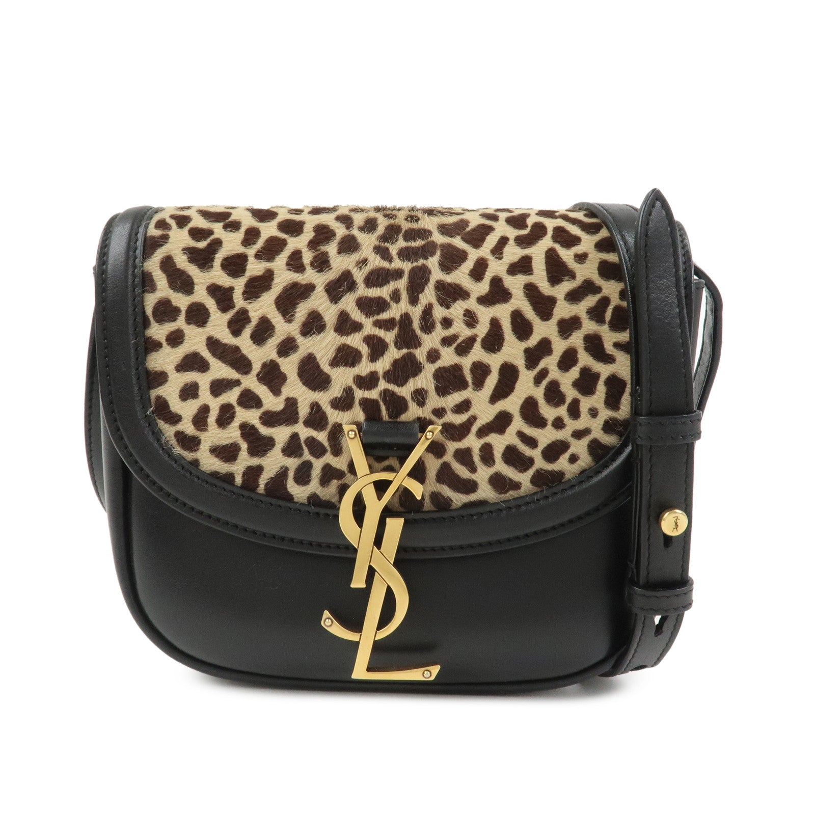 SAINT LAURENT PARIS Cassandre KaiaSmall Leopard Shoulder Bag 619740
