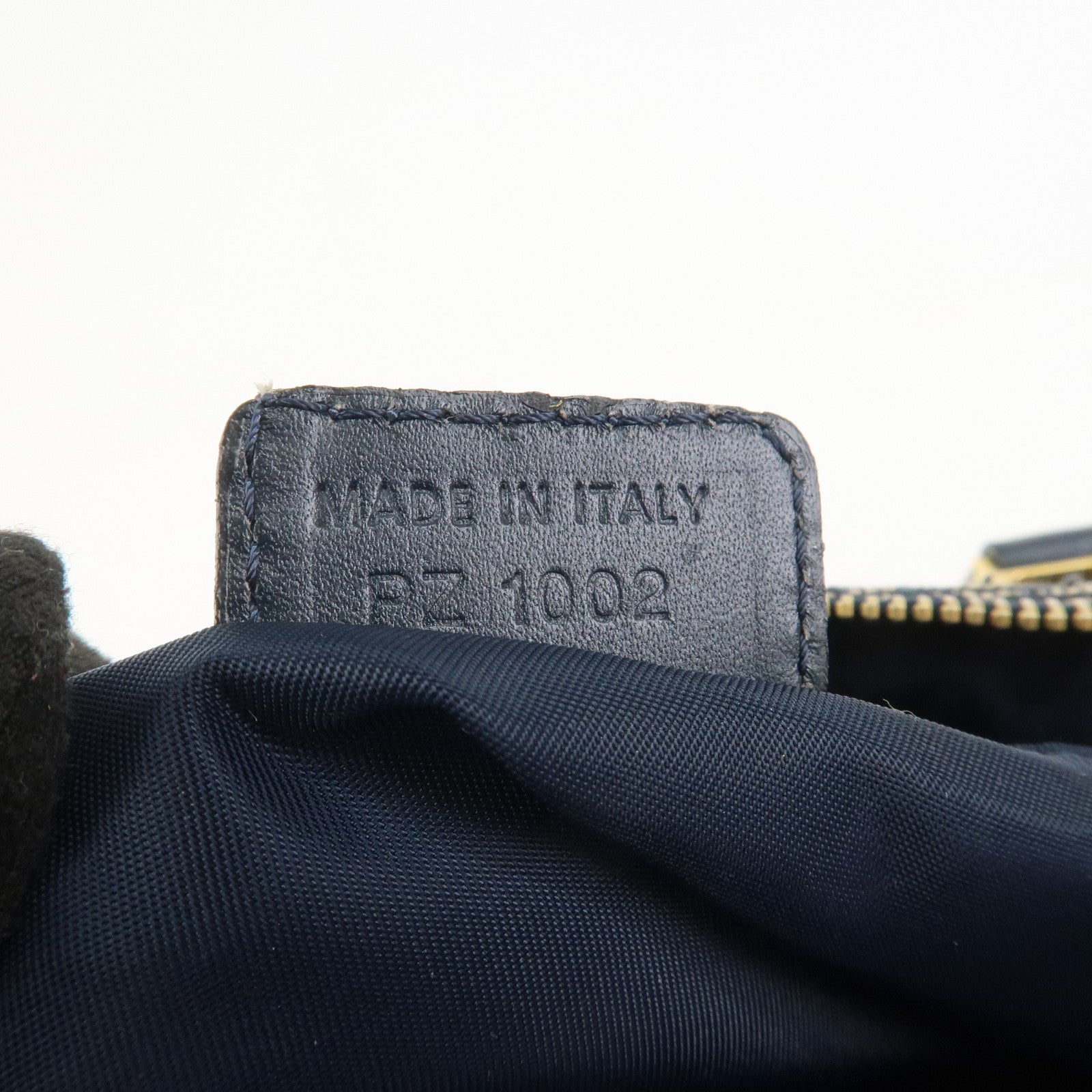 Christian Dior Trotter Jacquard Canvas Leather Boston Bag Navy