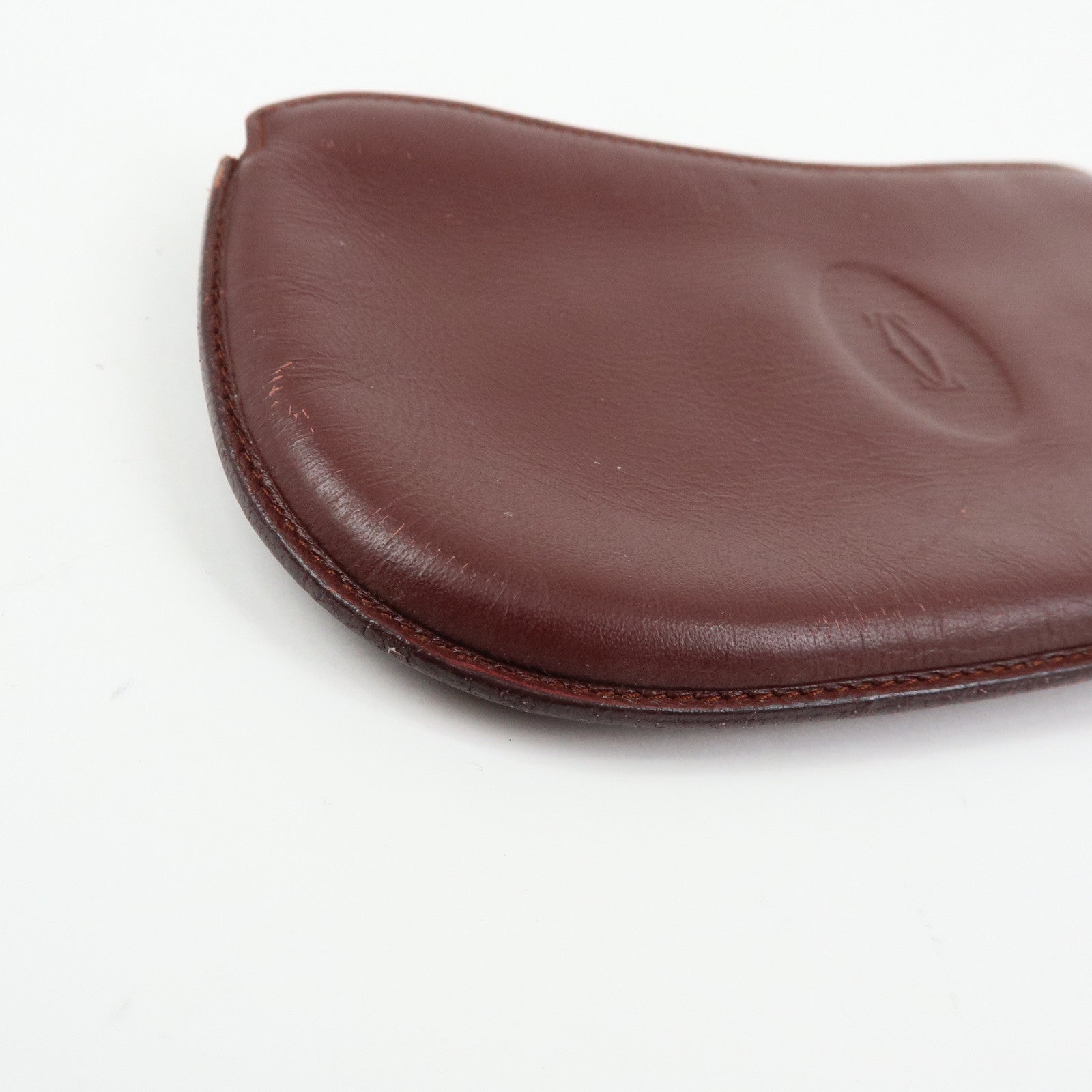 Cartier Must de Cartier Leather Chain Strap Pouch Bordeaux