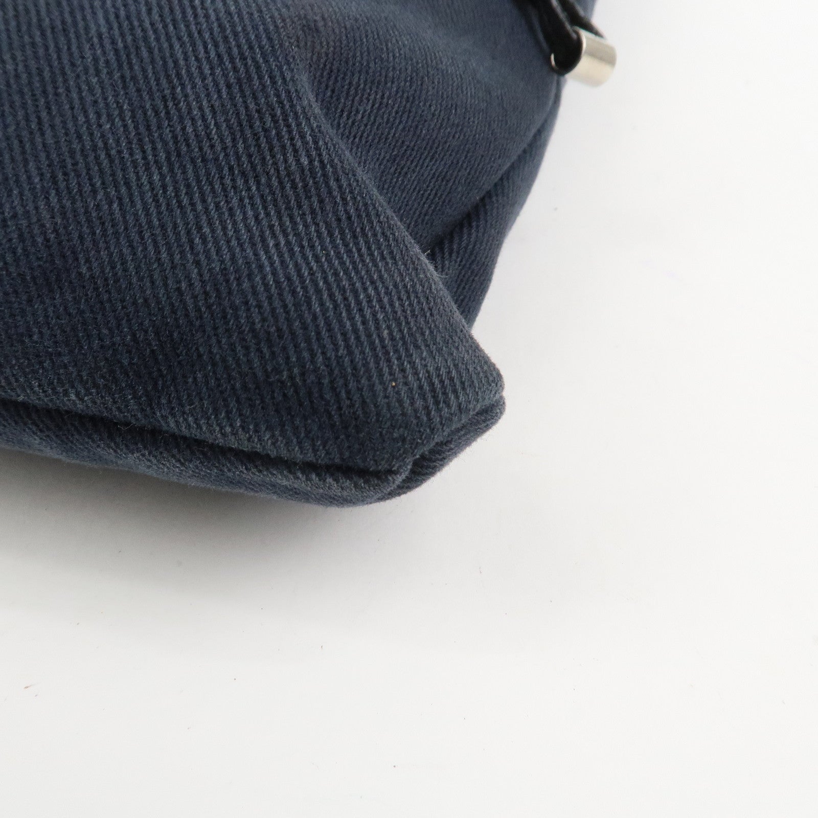 SAINT LAURENT PARIS Canvas Leather Tote Bag Shoulder Bag Navy