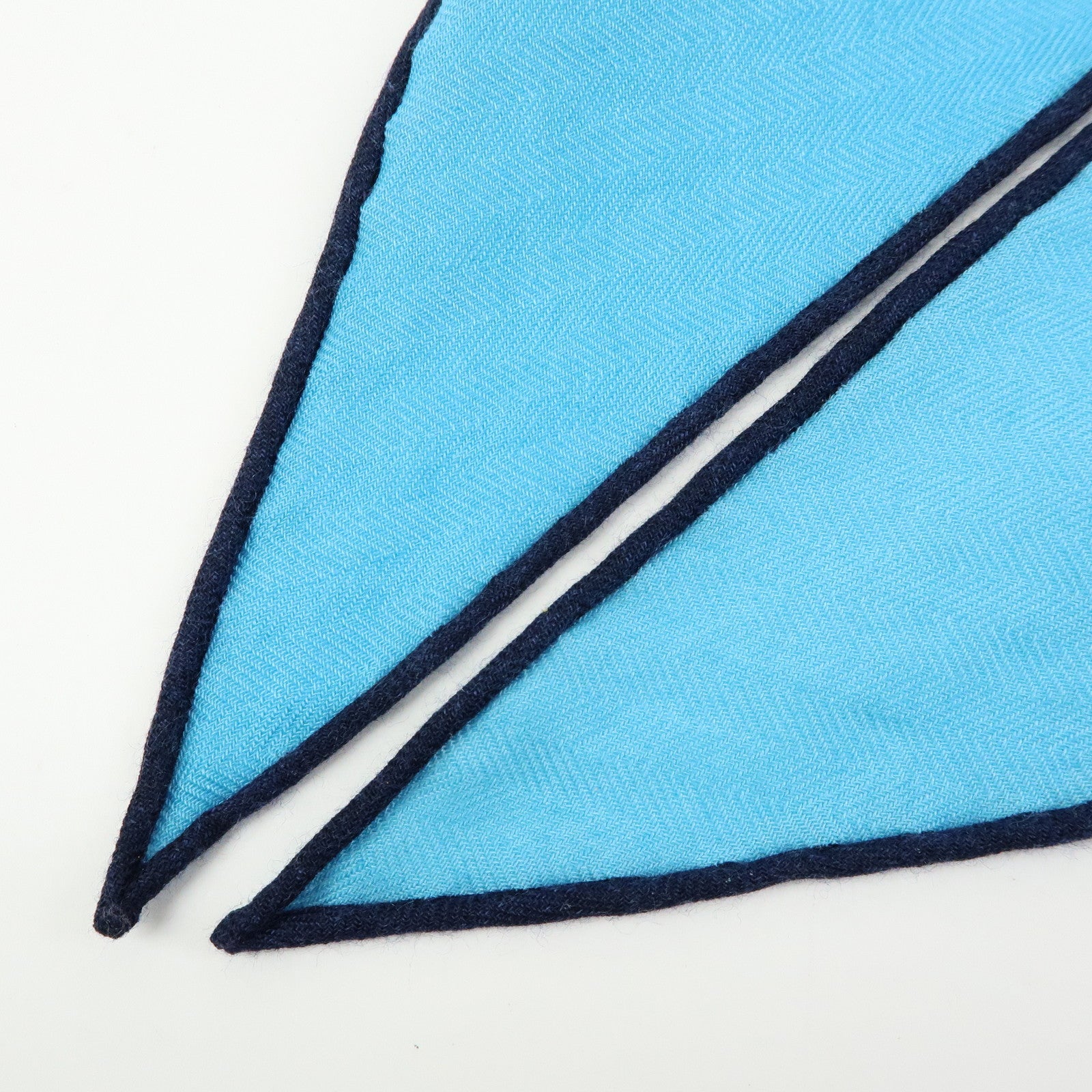 HERMES Cashmere Silk Rosange PM Scarf Blue