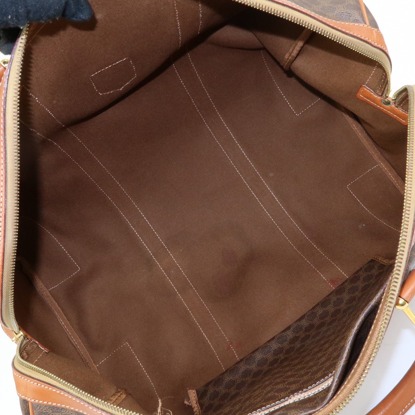 CELINE Macadam PVC Leather Boston Bag Hand Bag Travel Bag