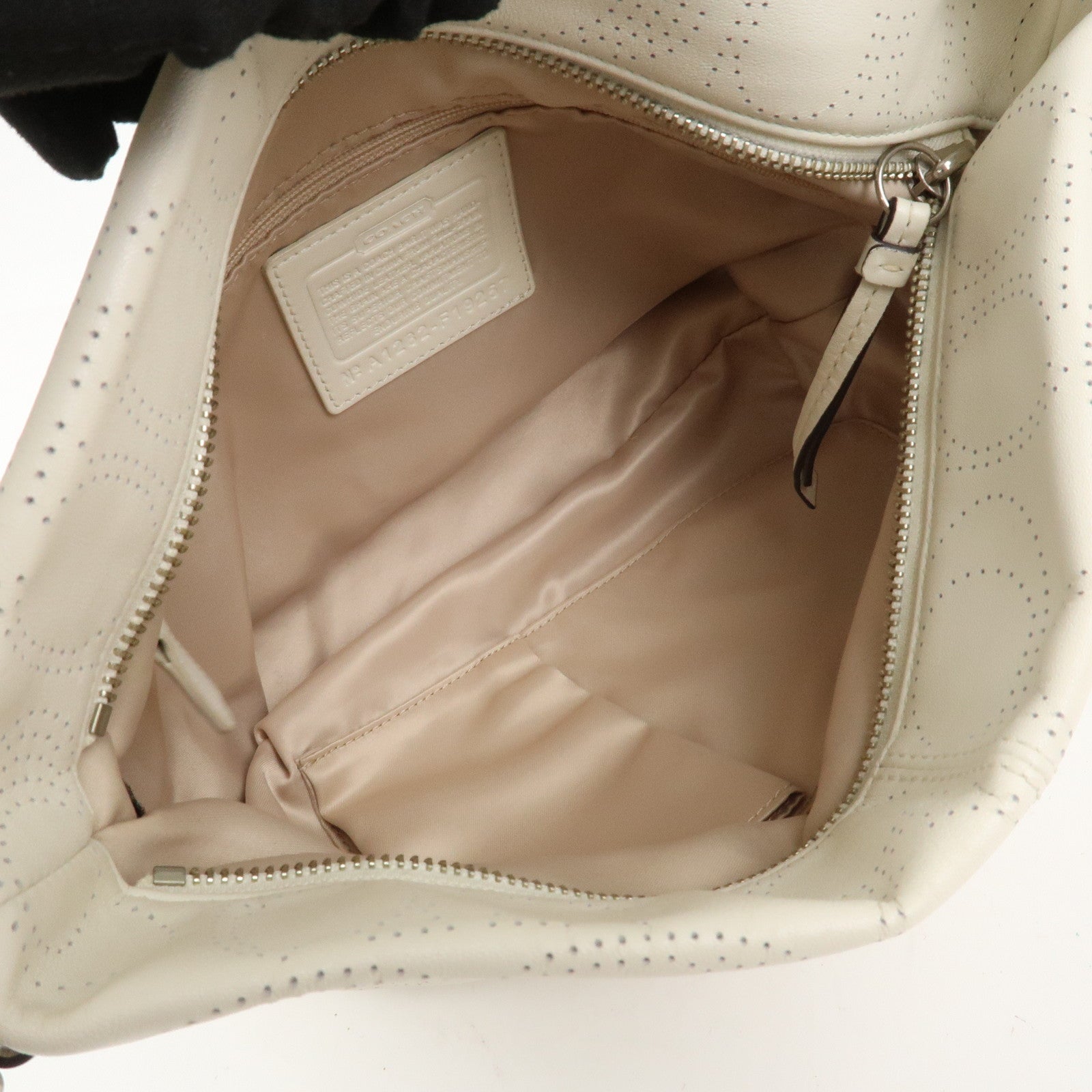 COACH Set Of 3 Leather Canvas Hand Bag Shoulder bag Red Navy White