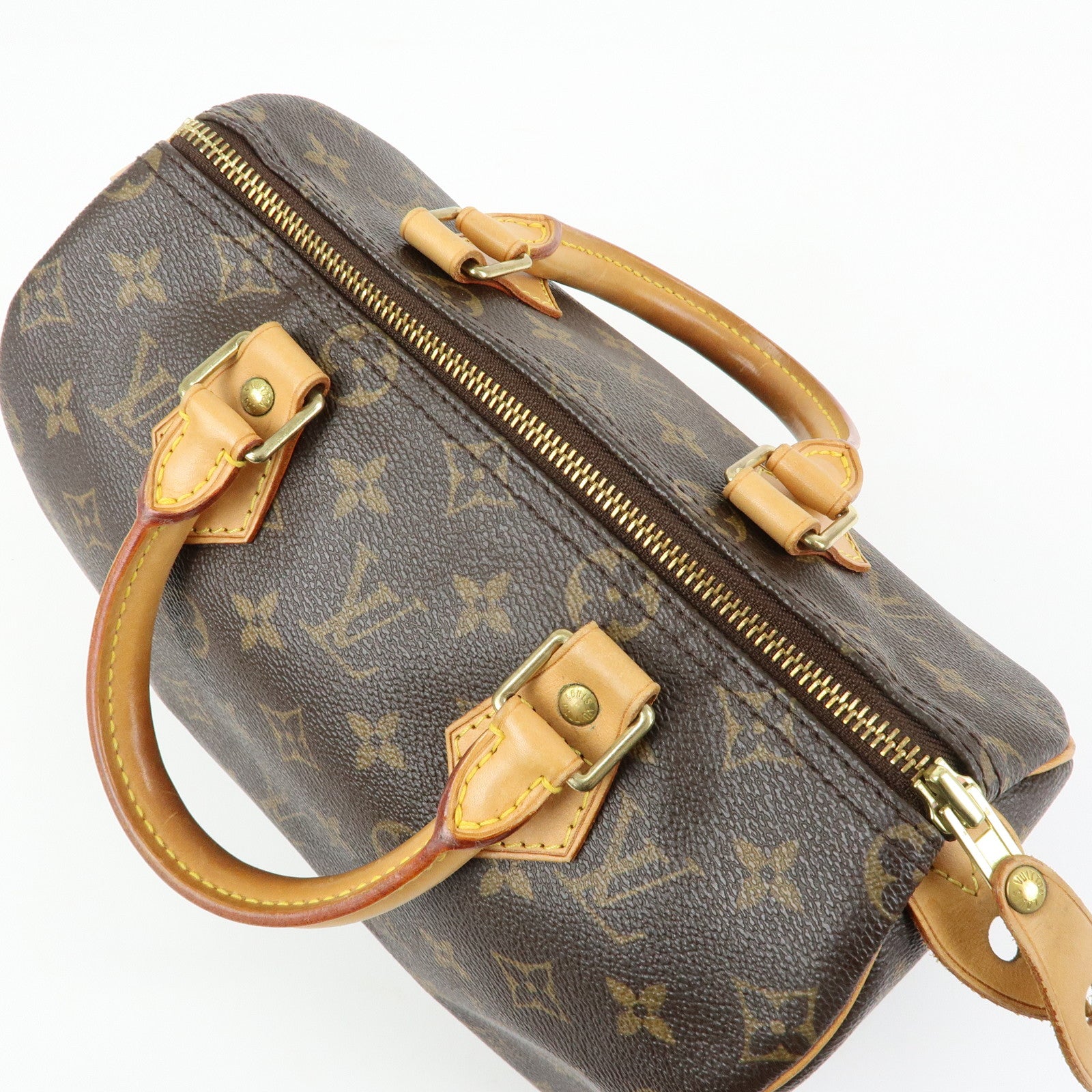Louis Vuitton Monogram Speedy 25 Boston Bag Hand Bag Brown M41528