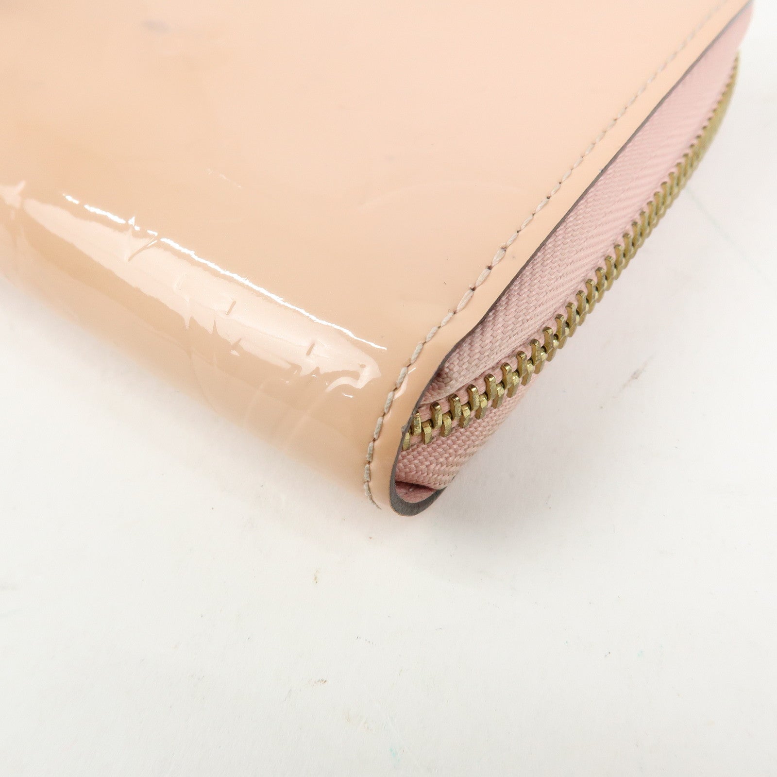 Louis Vuitton Monogram Vernis Zippy Wallet Rose Ballerine M61226