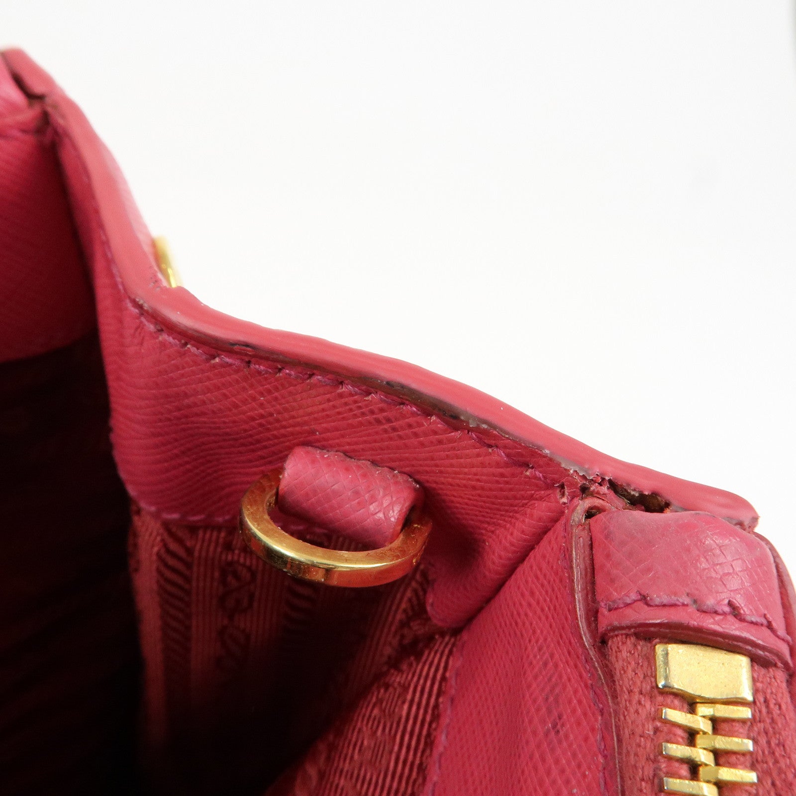 PRADA Saffiano Leather Galleria 2Way Hand Shoulder Bag Pink 1BA863