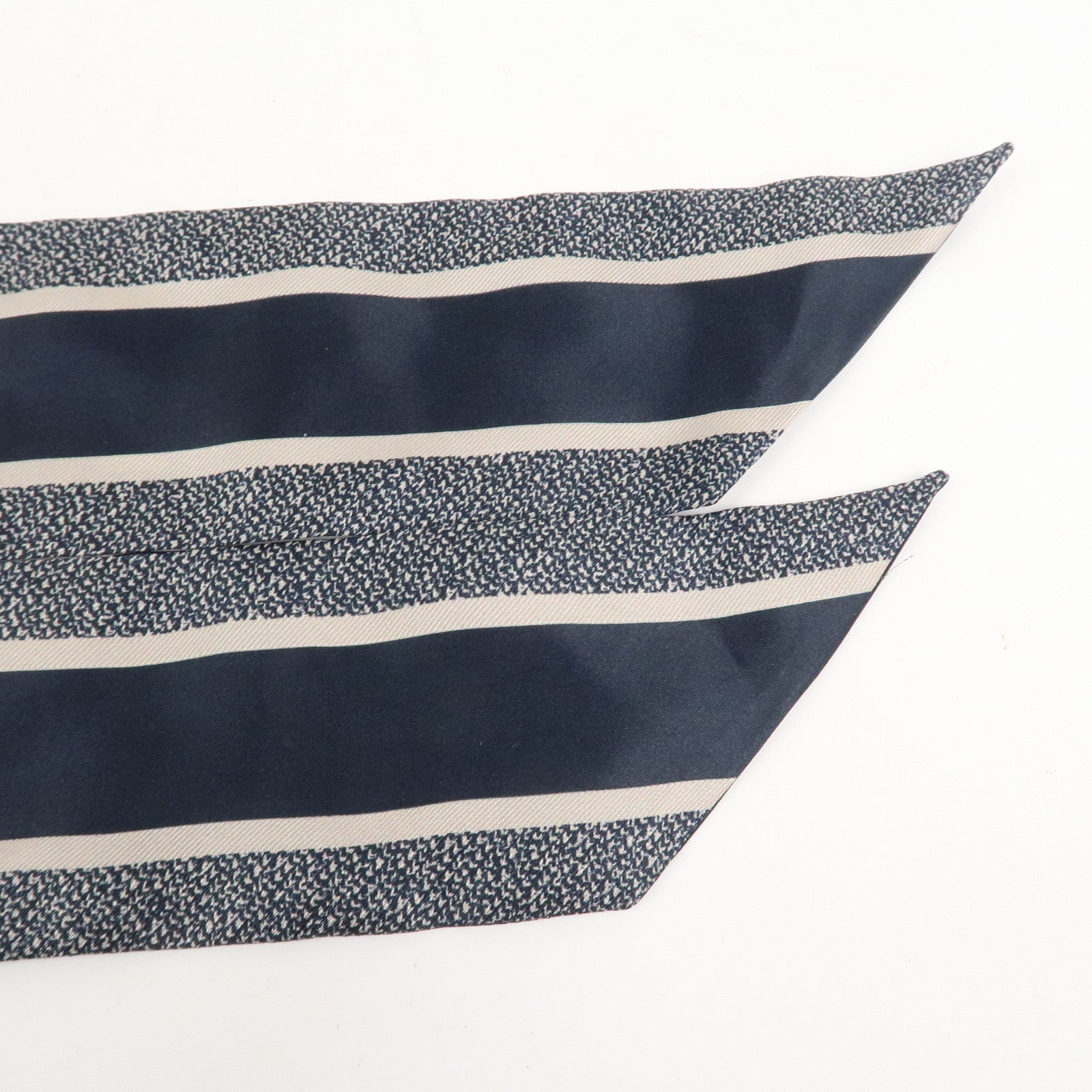 Christian Dior Oblique Mitzah Silk 100% Scarf Navy