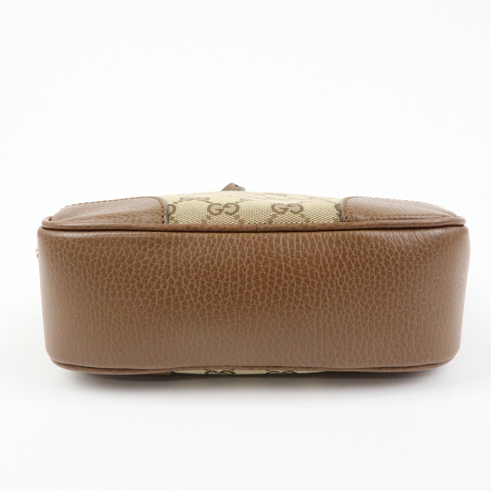 GUCCI Interlocking G Canvas Leather Shoulder Crossbody Bag 449413