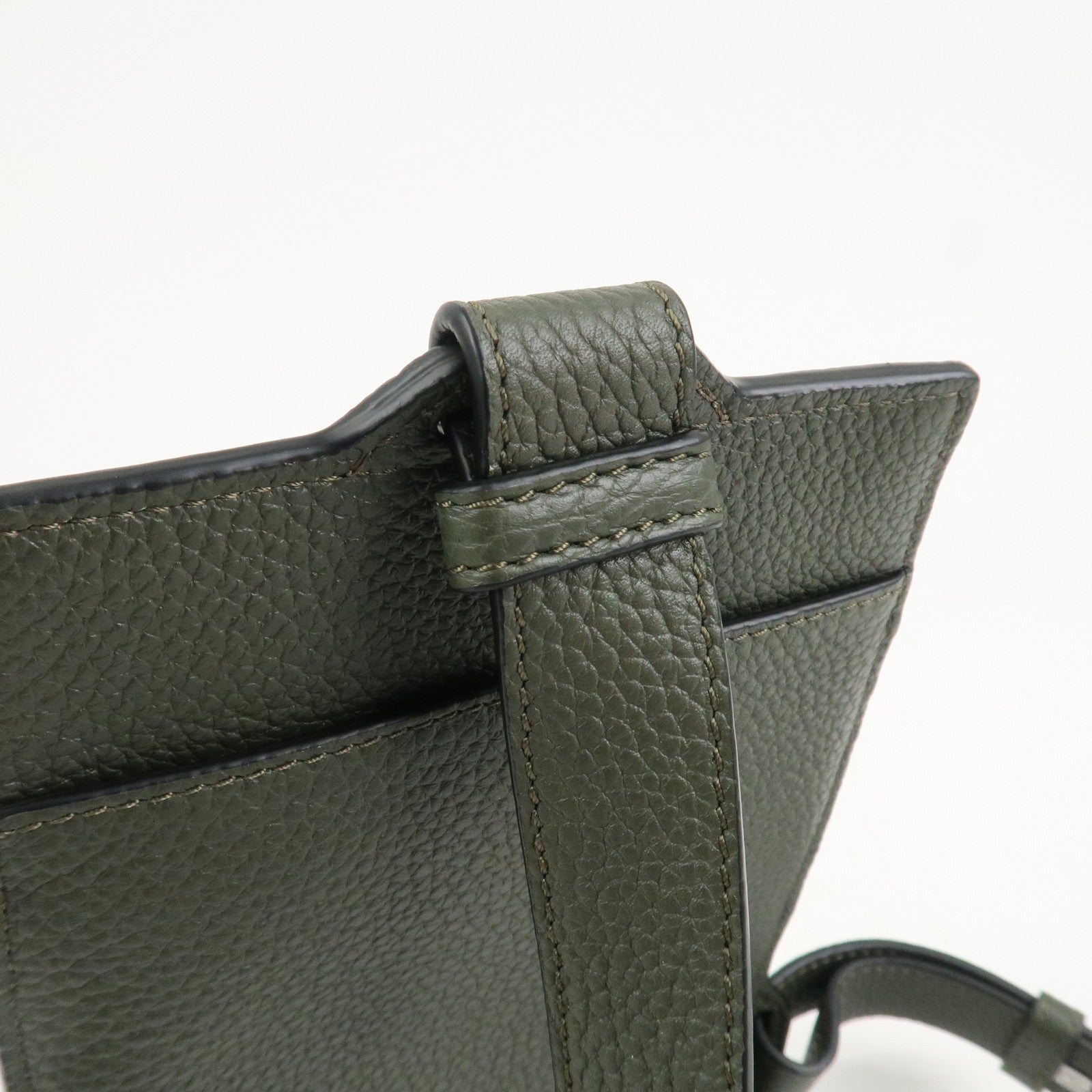 LOEWE Anagram Vertical T Pocket Cross Body Bag Shoulder Bag Green