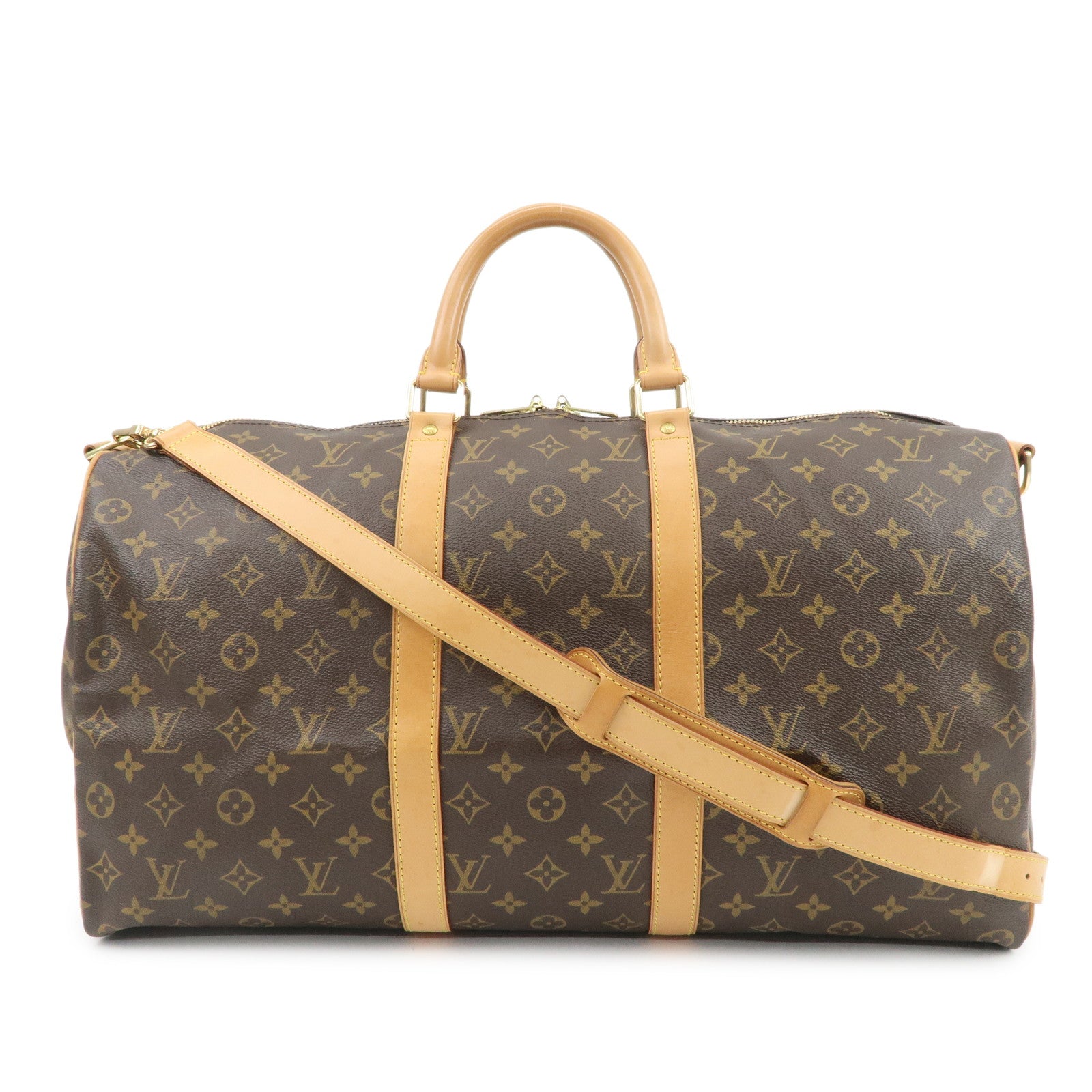 Louis Vuitton Monogram Keep All Bandouliere 50 Boston Bag M41416