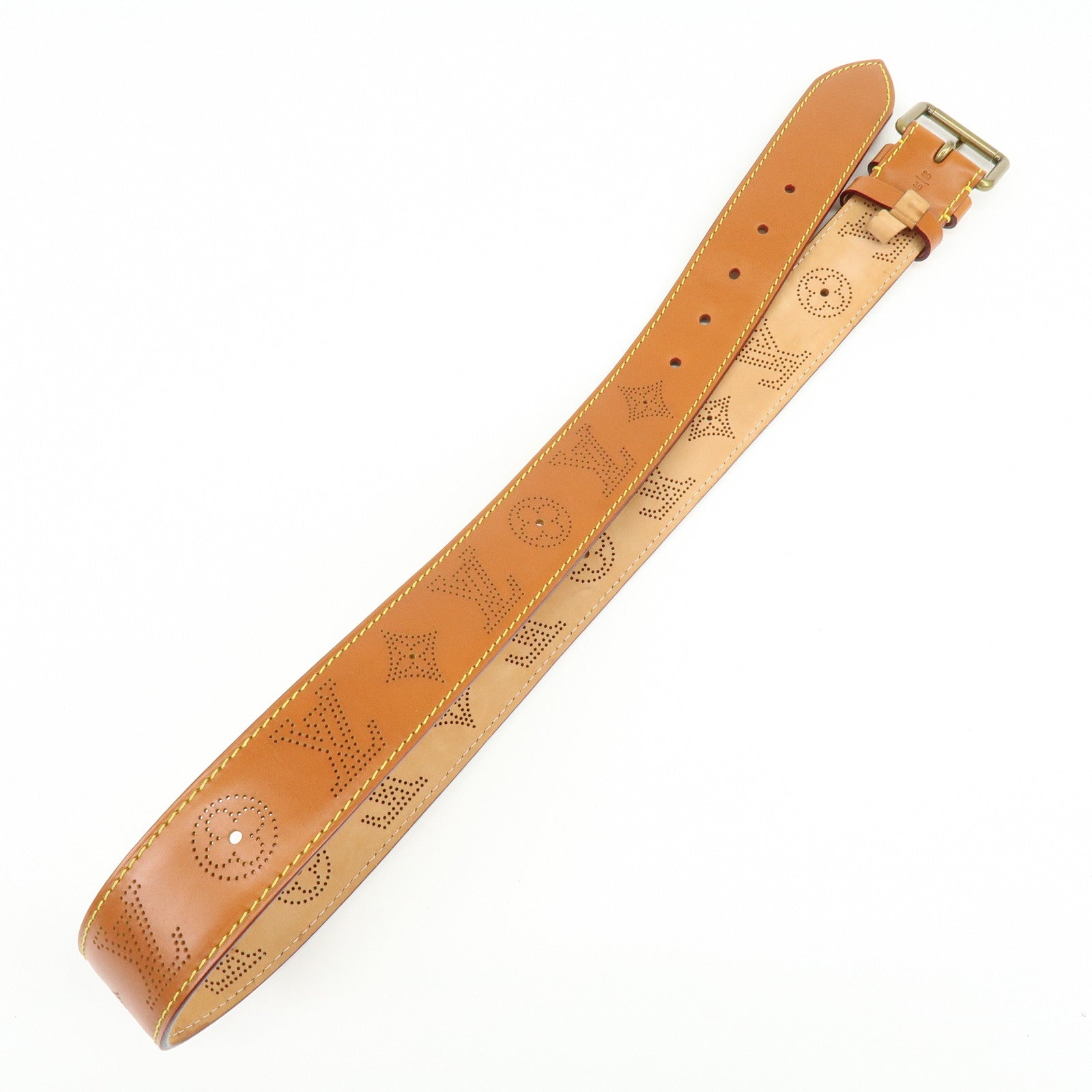 Louis Vuitton Monogram Ceinture Perforee Belt 90/36 Brown M6939