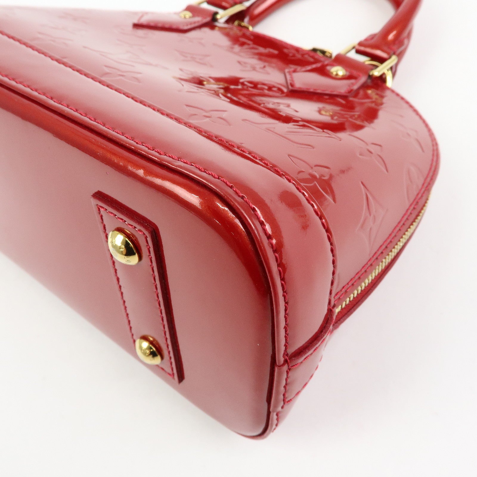 Louis Vuitton Monogram Vernis Alma BB 2Way Bag Red M91606
