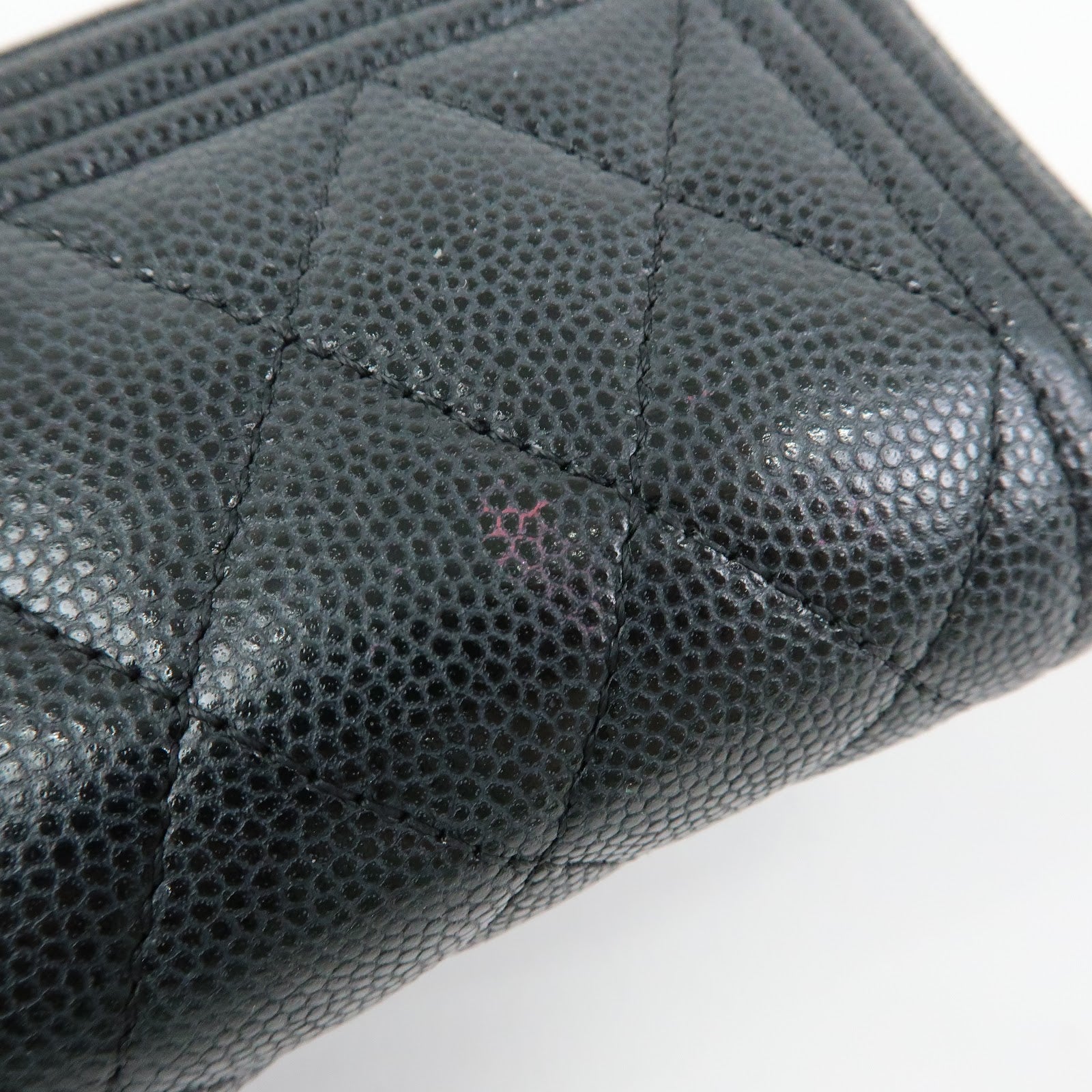 CHANEL Boy Chanel Matelasse Caviarskin Compact Wallet Black A80602
