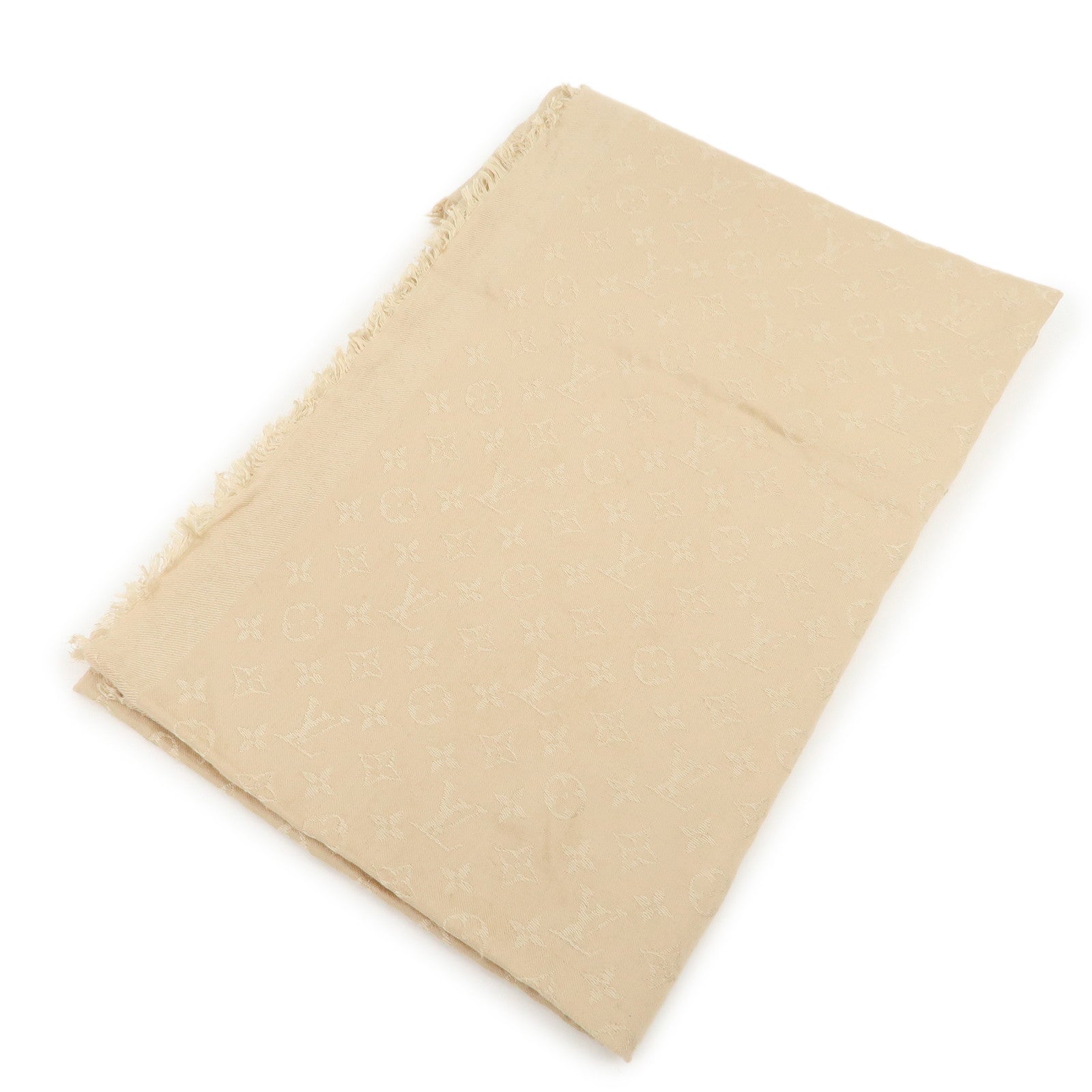 Louis Vuitton Monogram Wool Silk Shawl Dune M71360