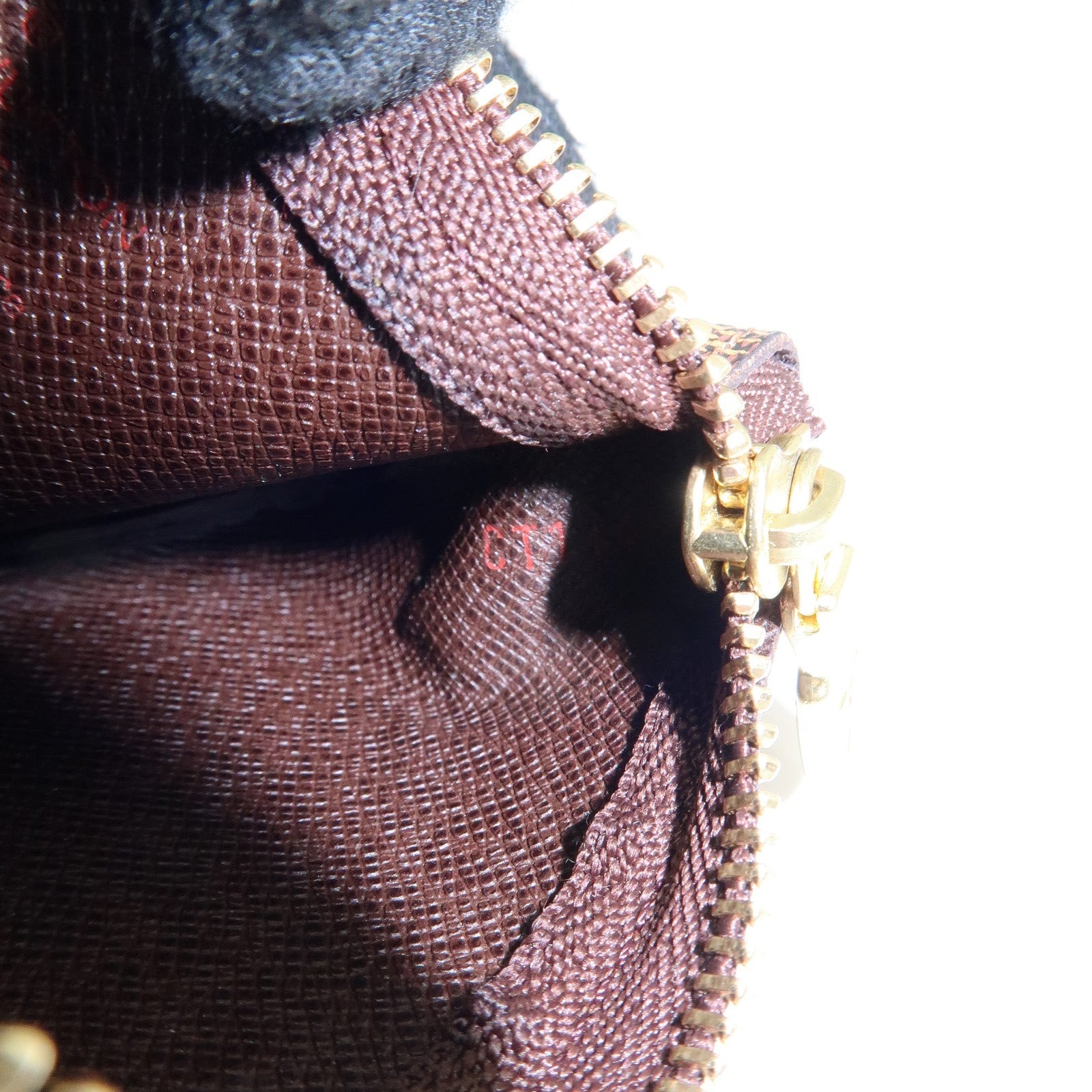 Louis Vuitton Damier Canvas Pochette Cles Damier Ebene N62658