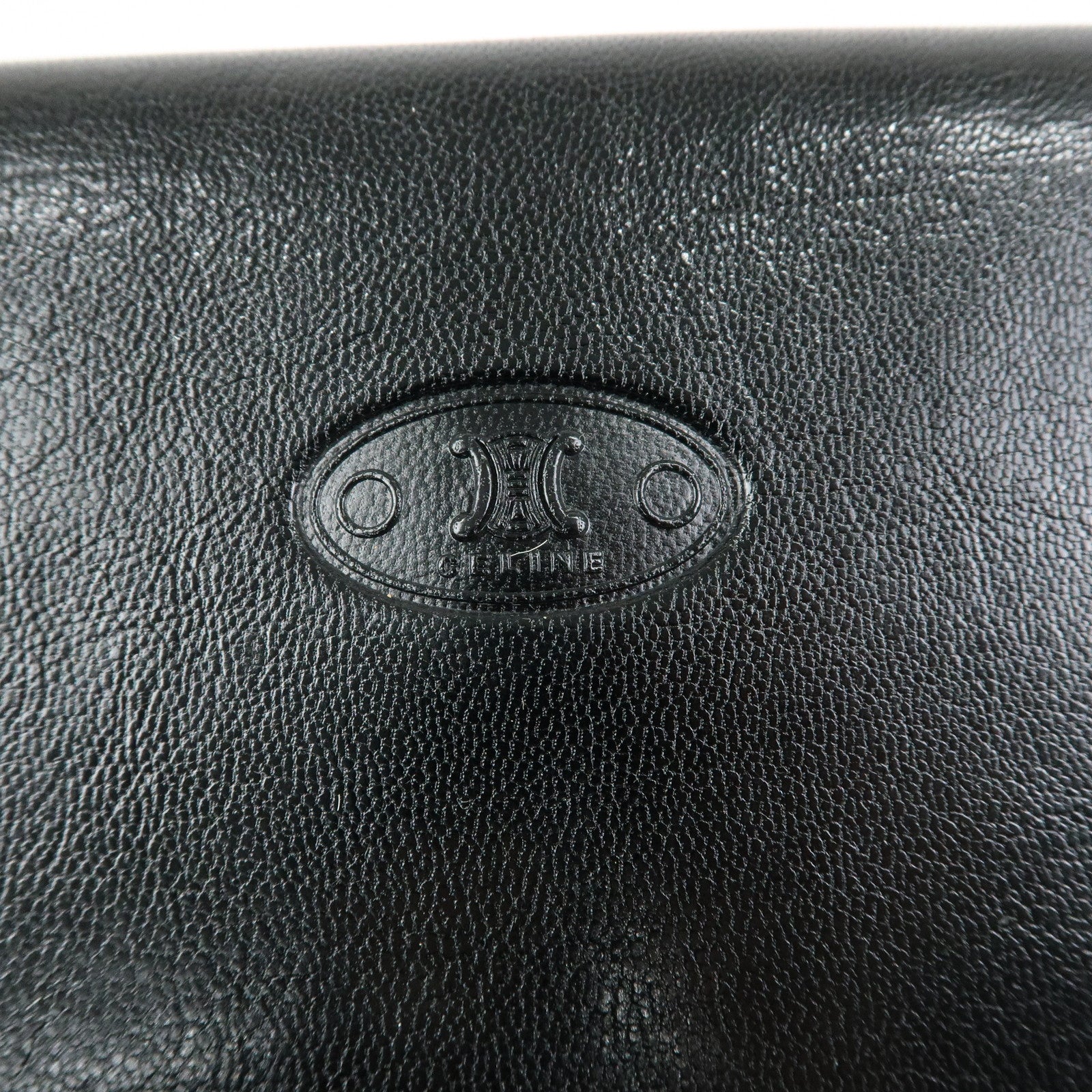 CELINE Haircalf Leather Studs Hand Bag Zebra Print Black White