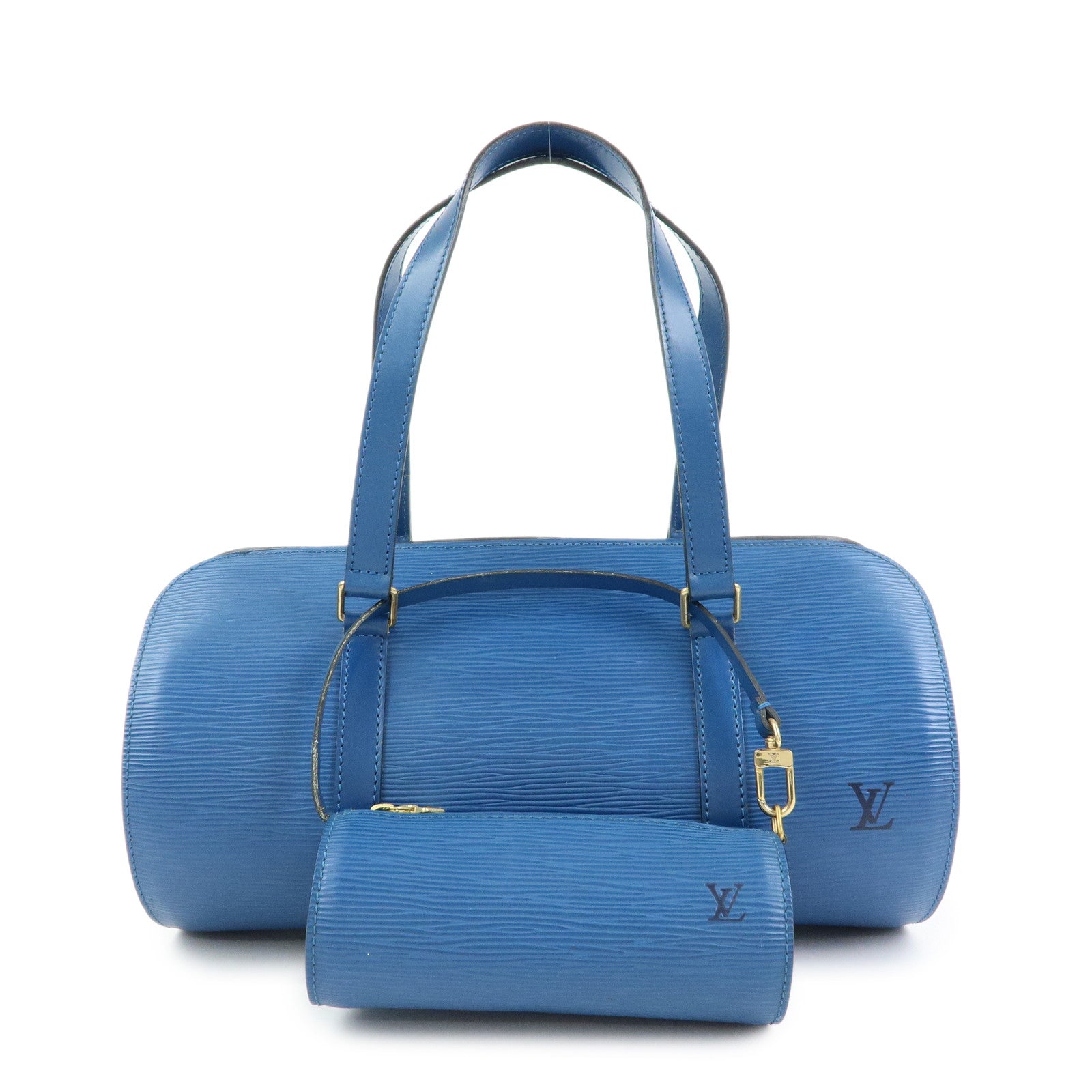 Louis Vuitton Epi Soufflot Shoulder Bag Hand Bag Toledo Blue M52225