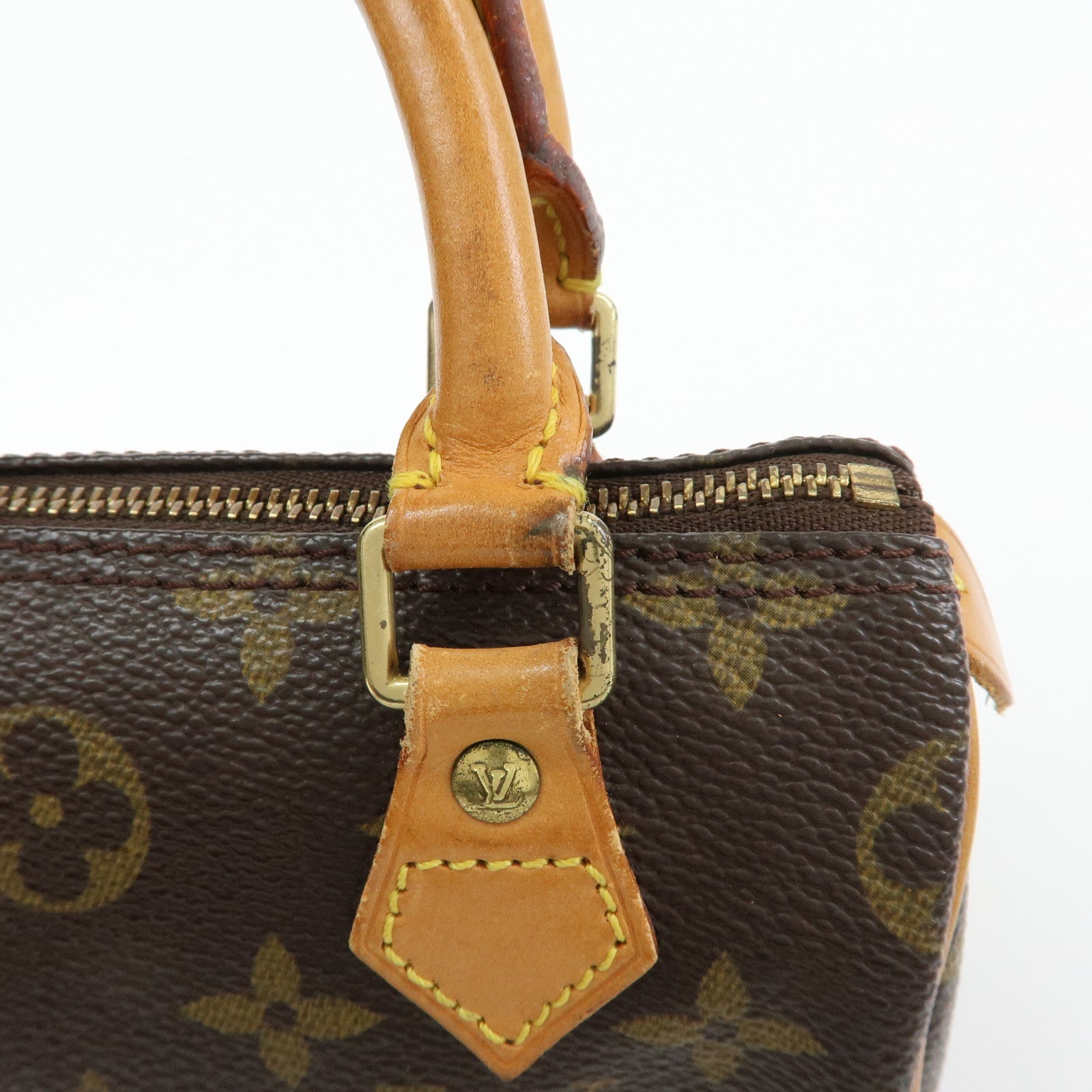 Louis Vuitton Monogram Mini Speedy Hand Shoulder Bag Brown M41534