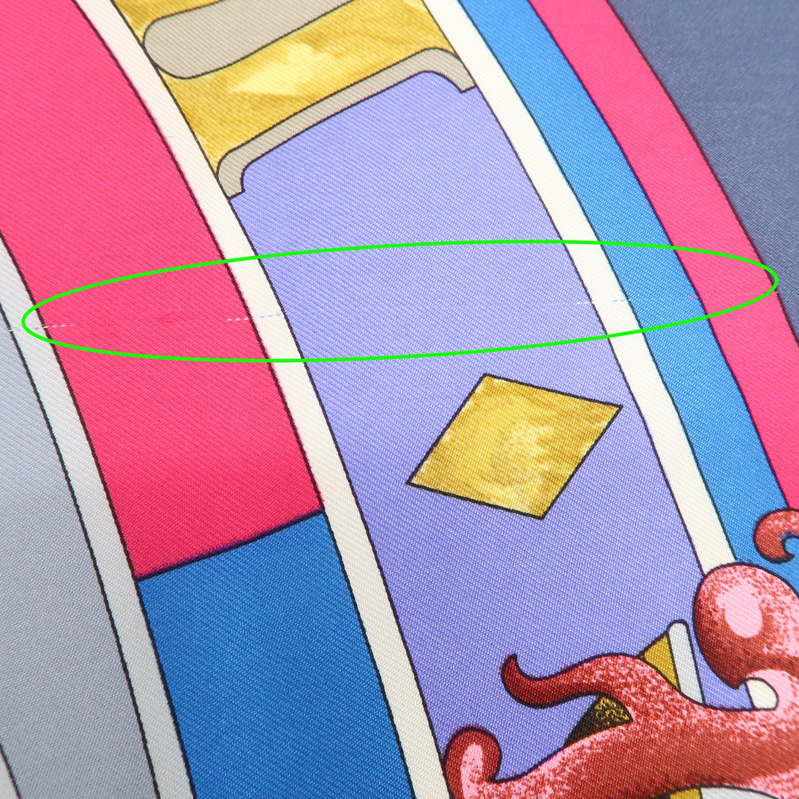 HERMES Carre90 Silk100% Parmi les fleurs je compte les heures Scarf