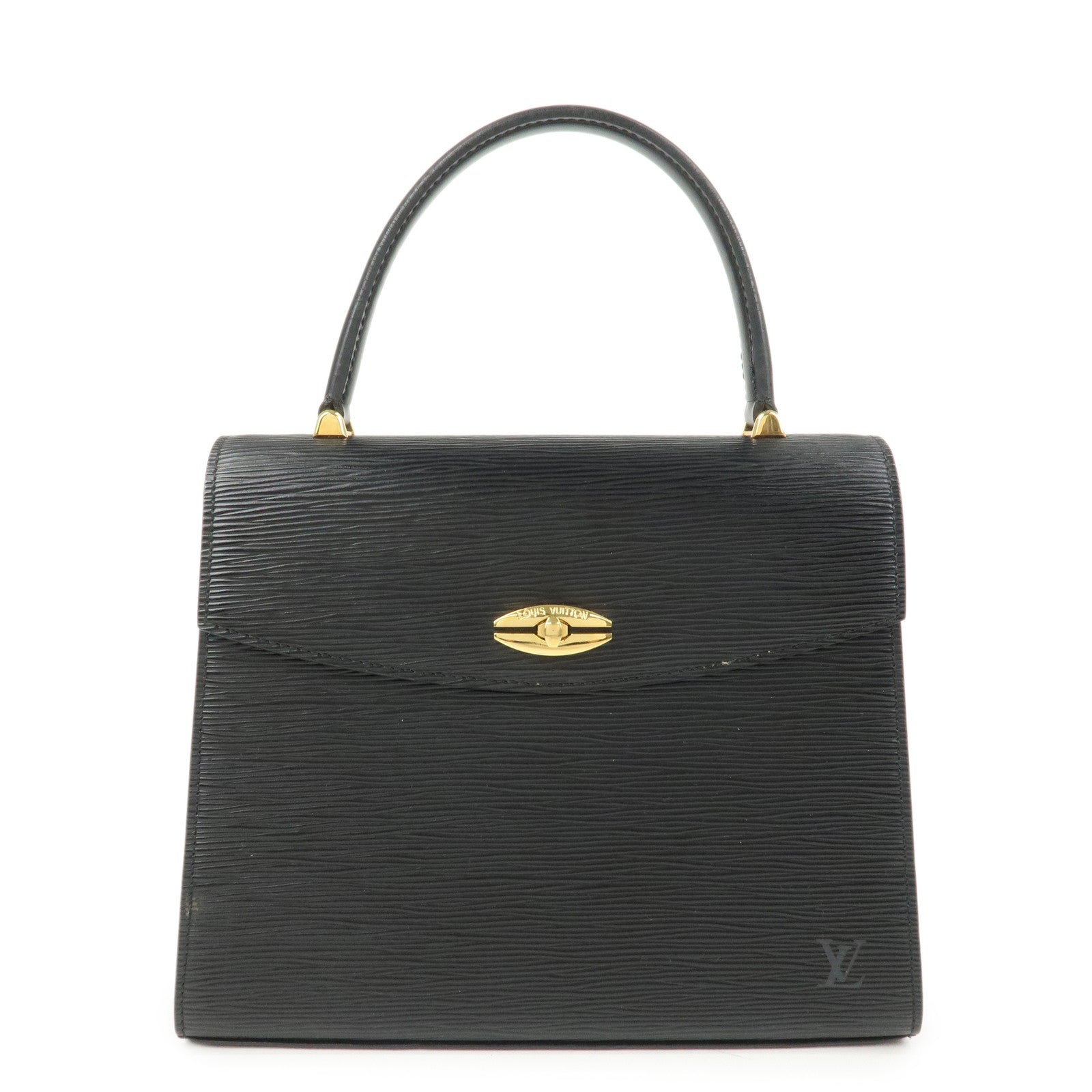 Louis Vuitton Epi Leather Malesherbes Hand Bag Noir M52372