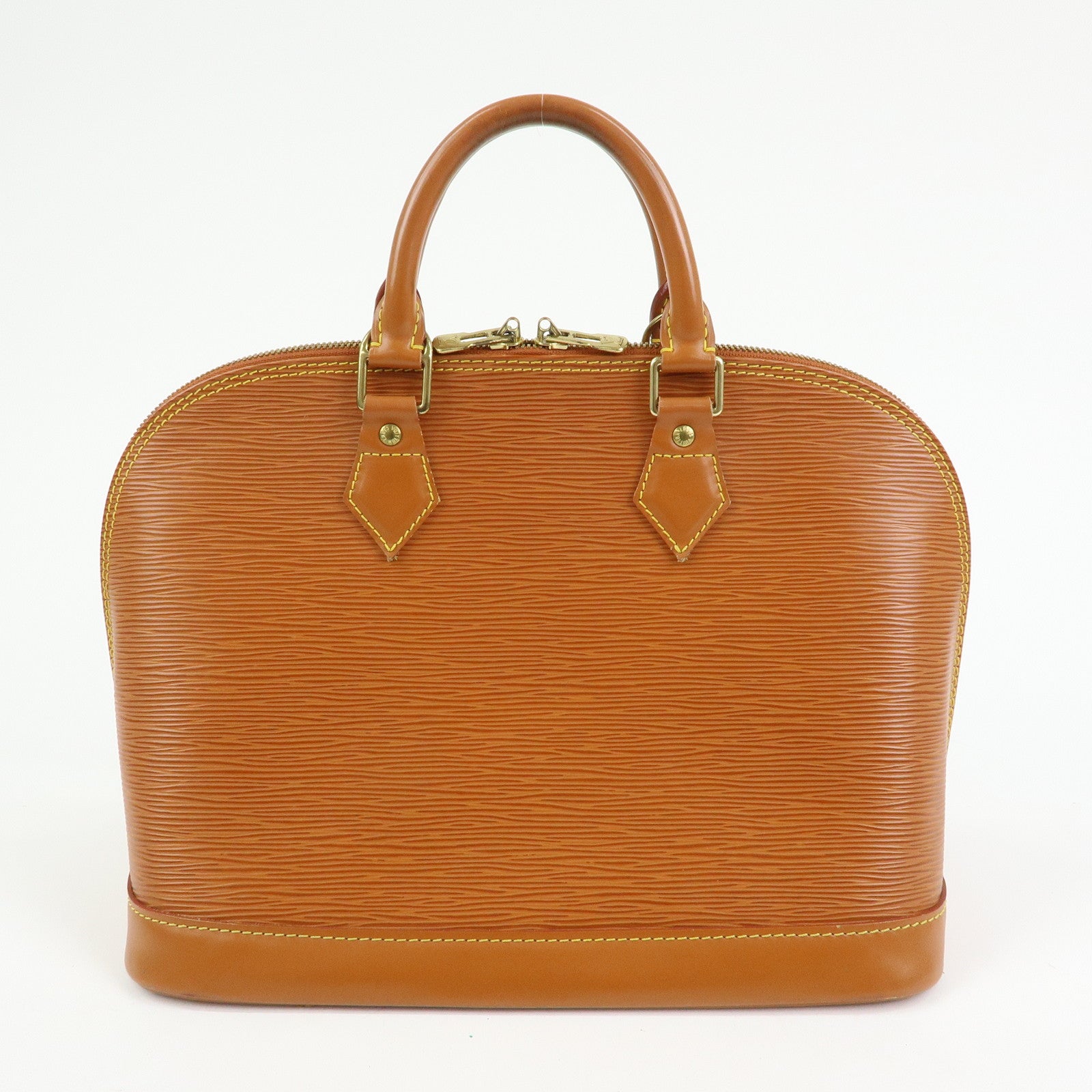 Louis Vuitton Epi Alma PM  Lether Hand Bag Zipang Gold M52148