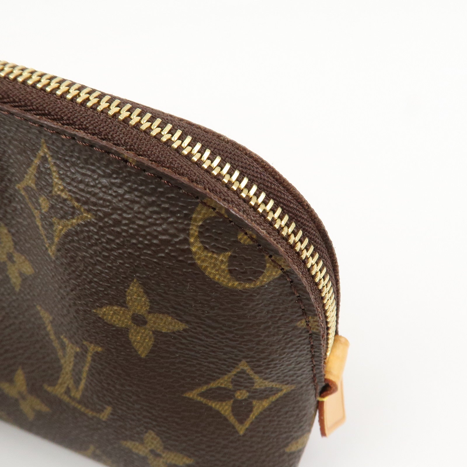 Louis Vuitton Monogram Canvas Pochette Cosmetic Pouch Brown M47515