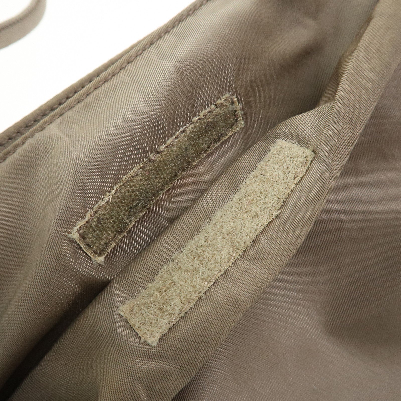 PRADA Triangle Logo Nylon Tote Bag Hand Bag Gray