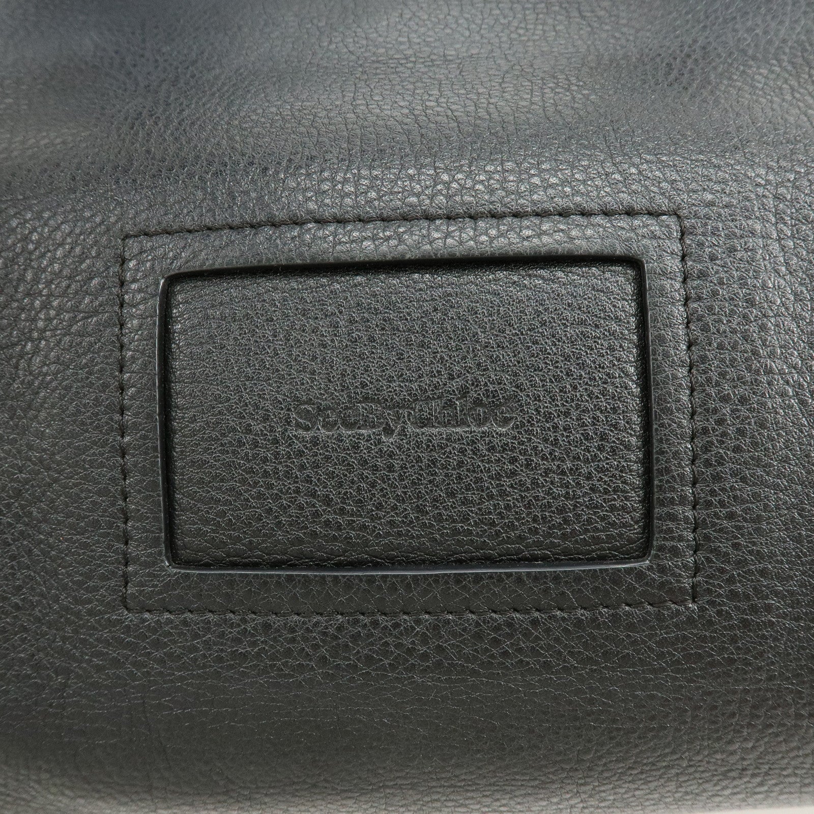 Chloe See By Chloe Leather 2Way Bag Shoulder Bag Hand Bag Black