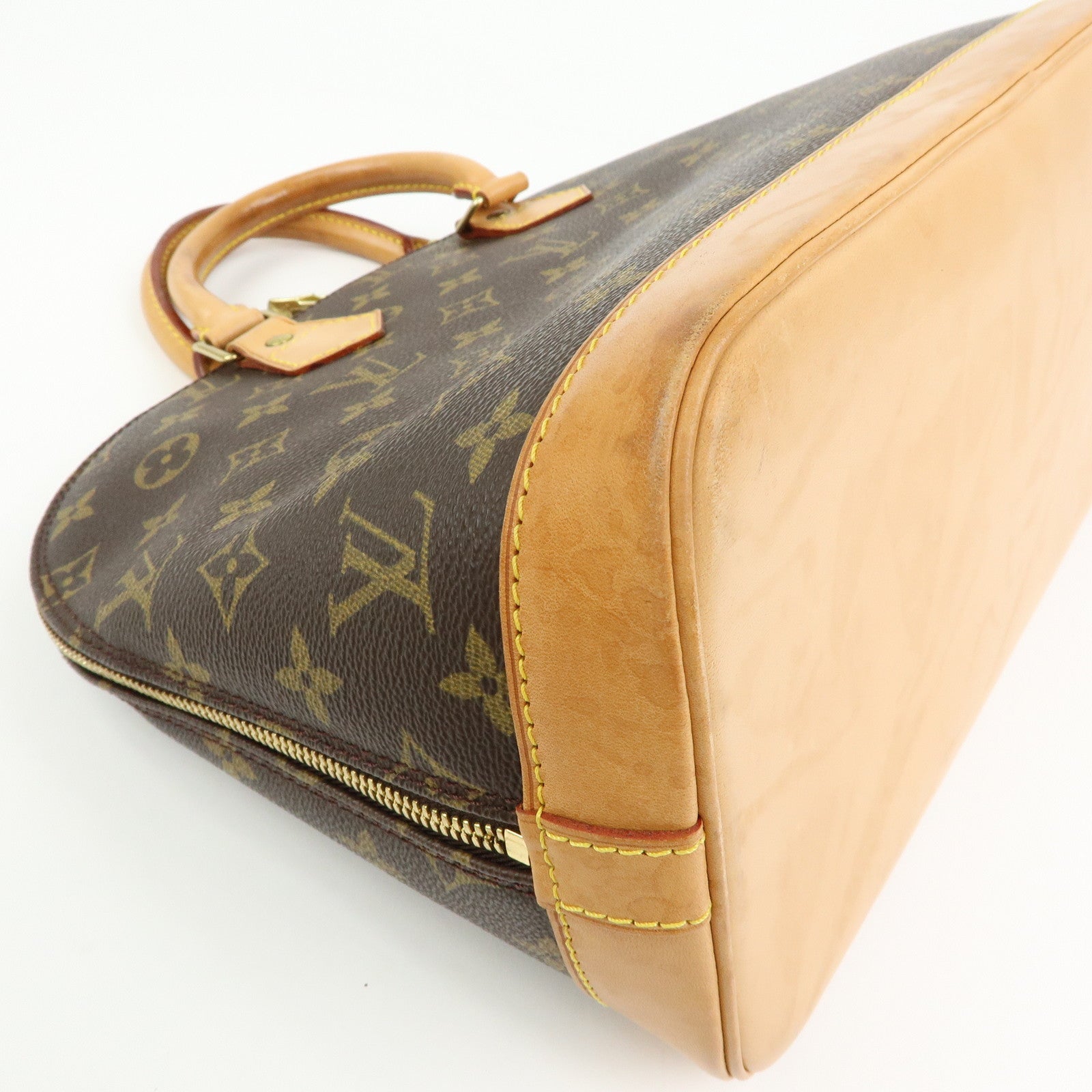 Louis Vuitton Monogram Alma Hand Bag Brown M51130