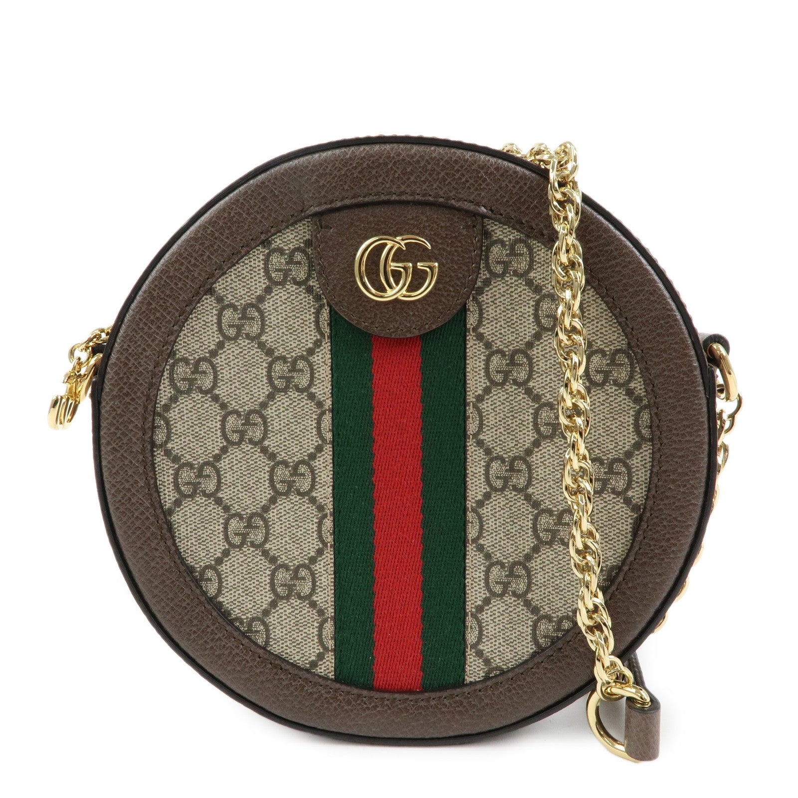GUCCI Ophidia Sherry GG Superme Leather Shoulder Bag Beige 550618