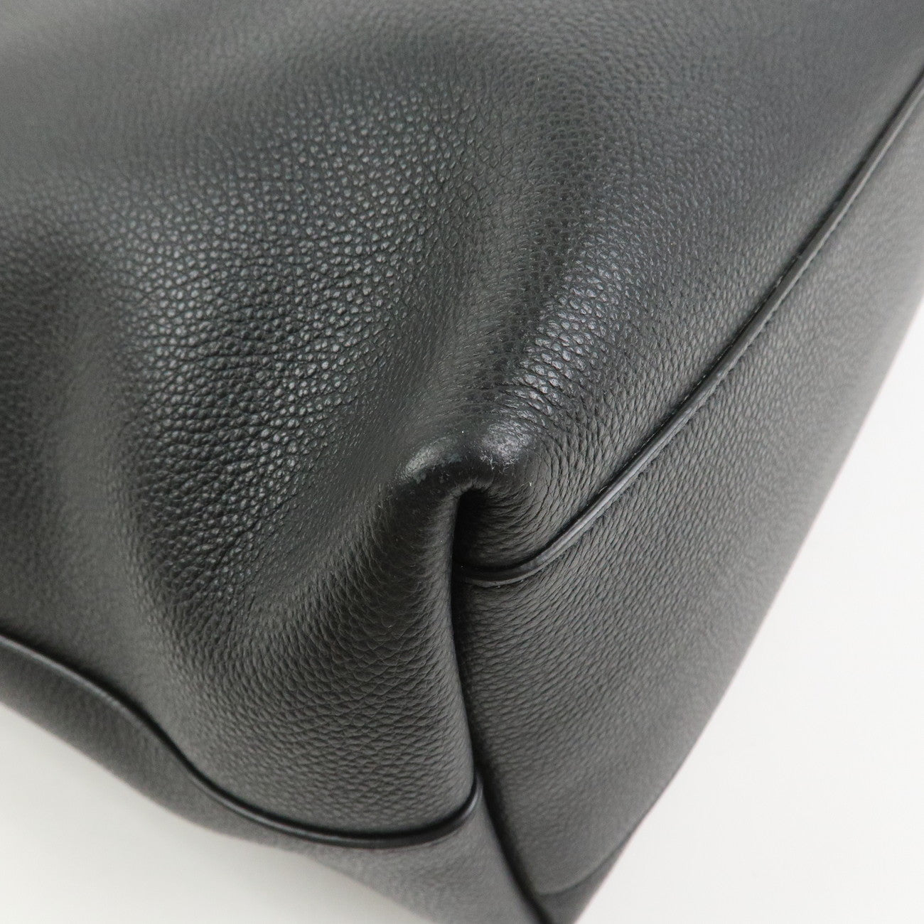 SAINT LAURENT PARIS Leather Tote Bag Hand Bag Black 676657