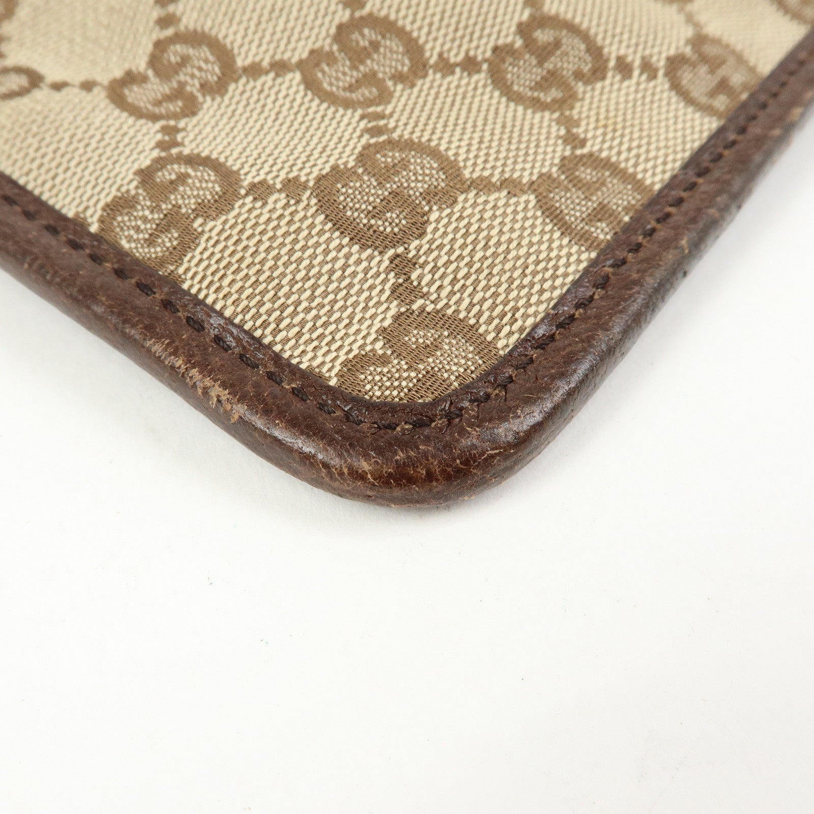 GUCCI GG Canvas Leather Shoulder Crossbody Bag Beige Brown 27639