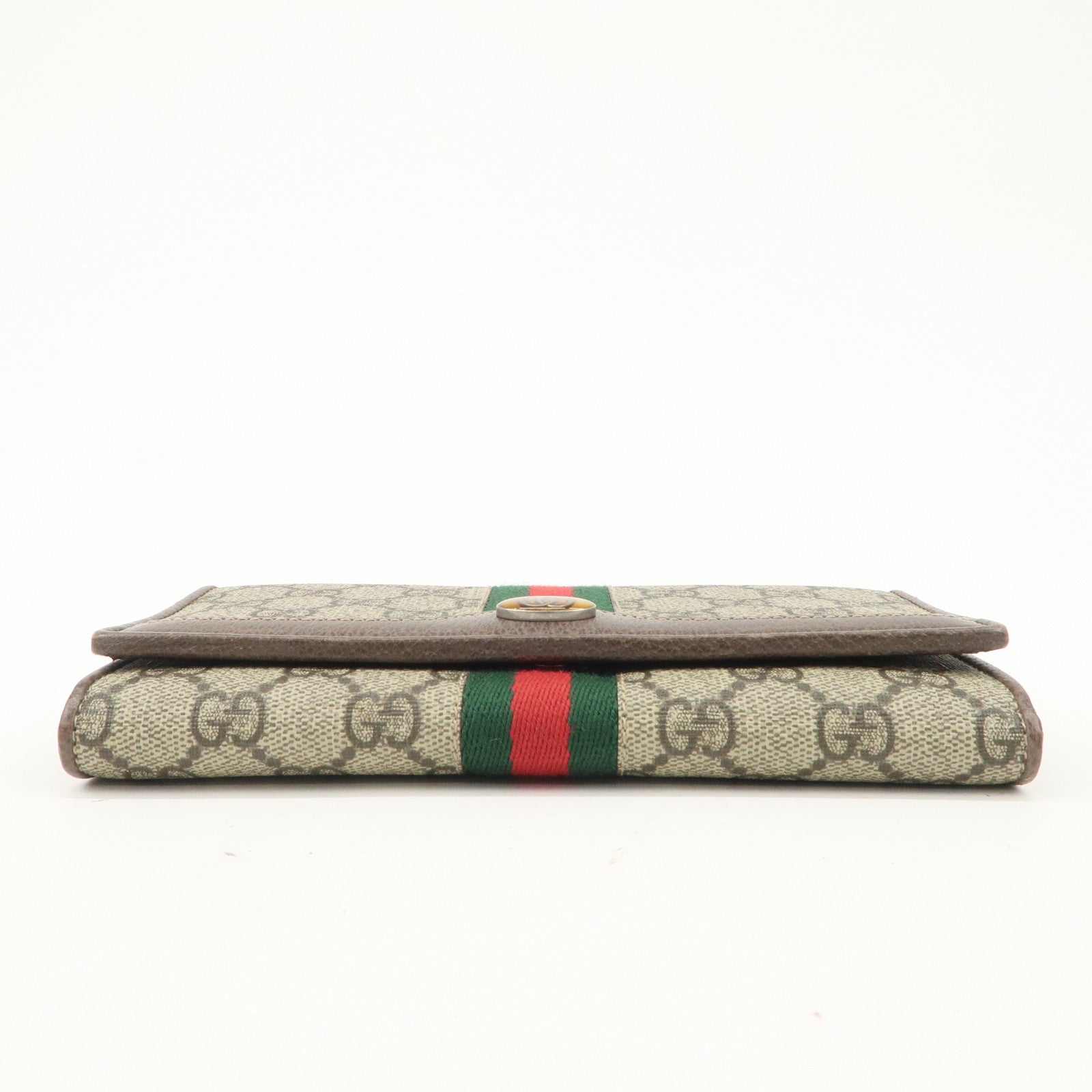 GUCCI Ophidia GG Supreme WOC Chain Wallet Long Wallet Brown 546592