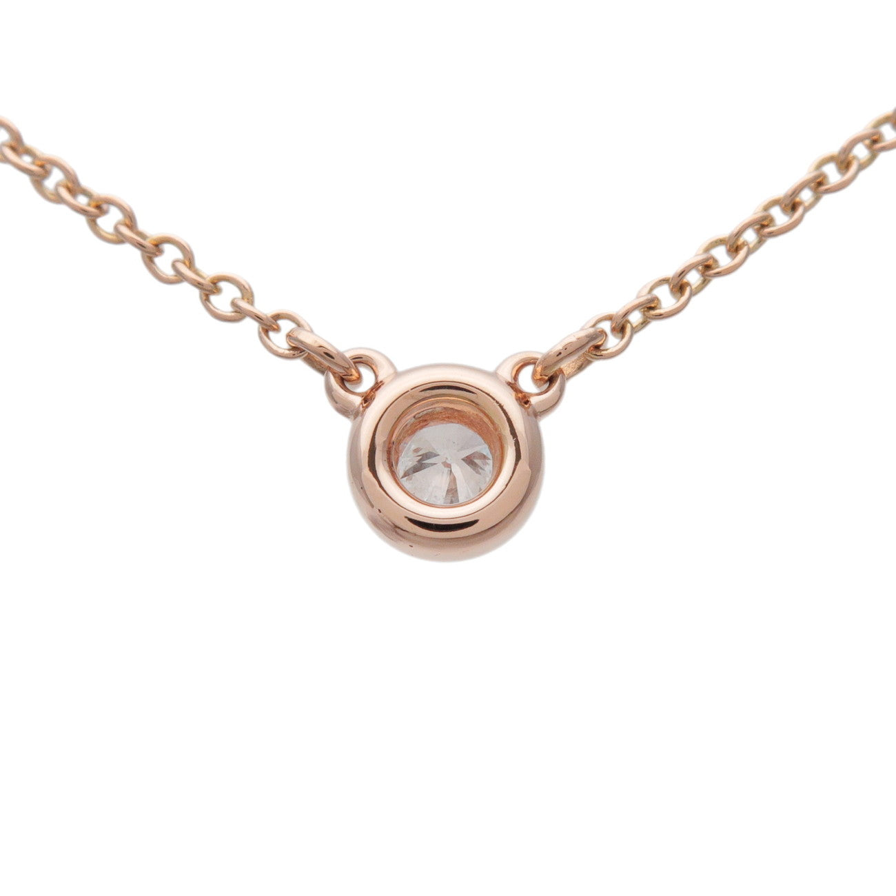 Tiffany & Co By The Yard 1P Diamond Necklace 0.08ct K18PG 750PG