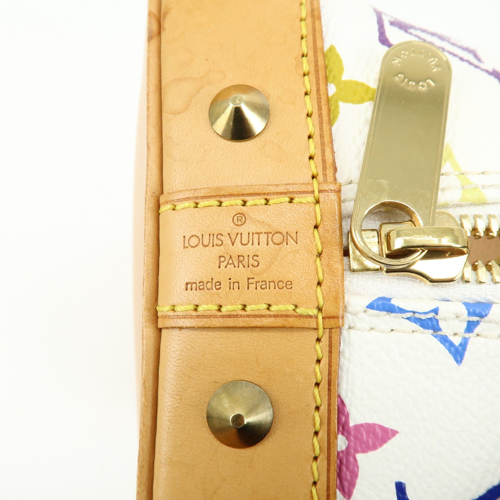 Louis Vuitton Monogram Multicolor Alma PM Hand Bag Blanc M92647