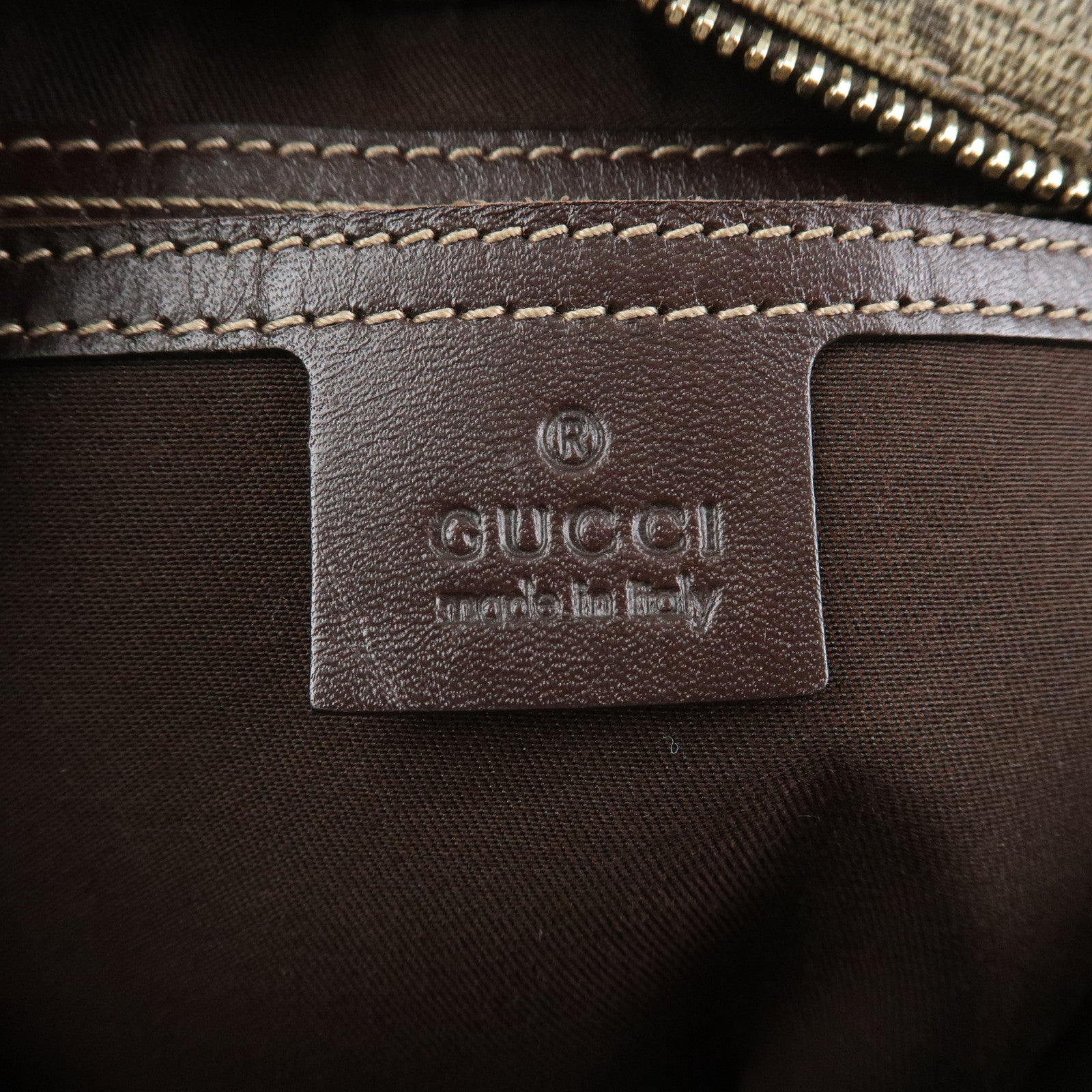 GUCCI GG Supreme Leather Shoulder Bag Crossbody Bag Beige 233268