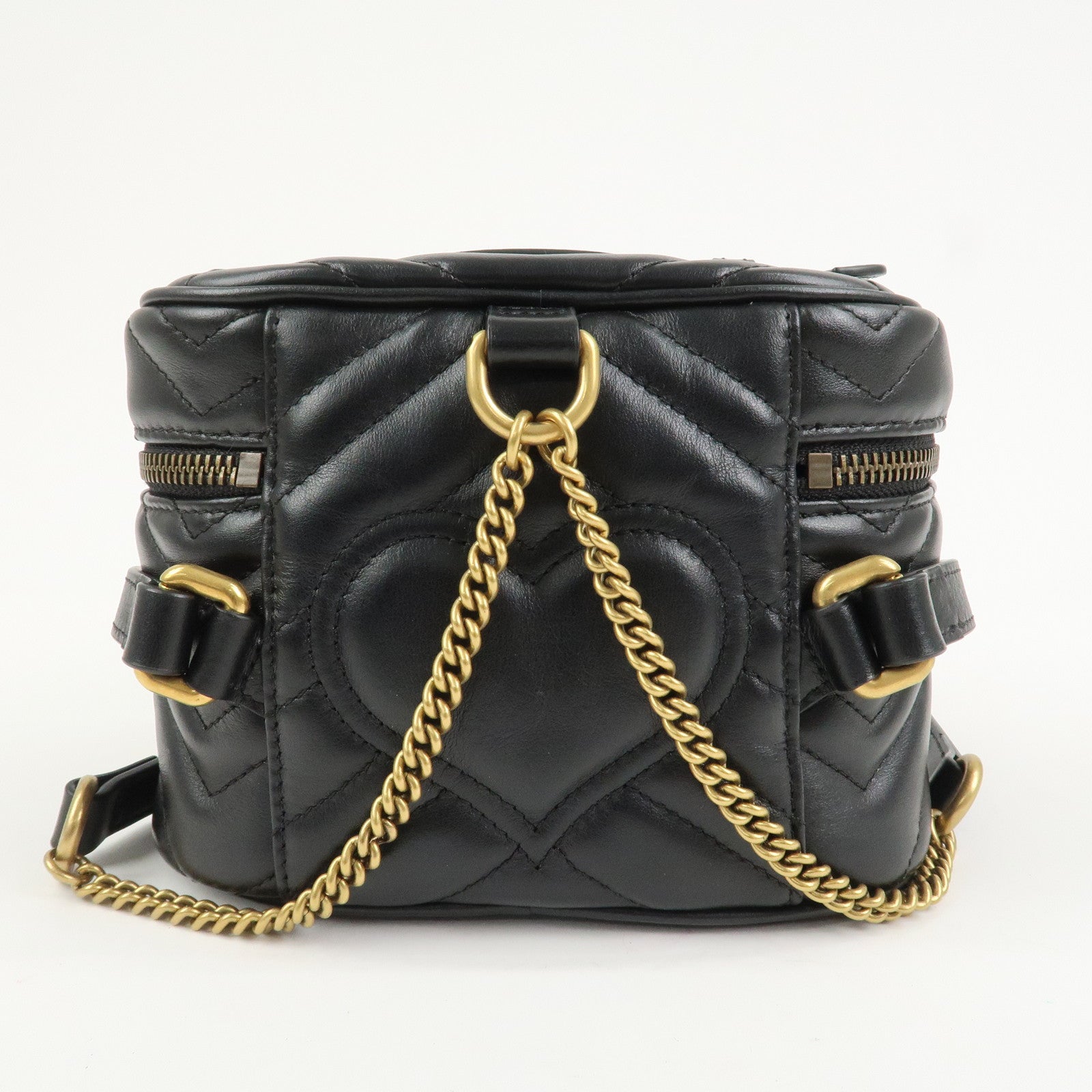GUCCI GG Marmont Leather Mini Backpack Rucksack Black 598594