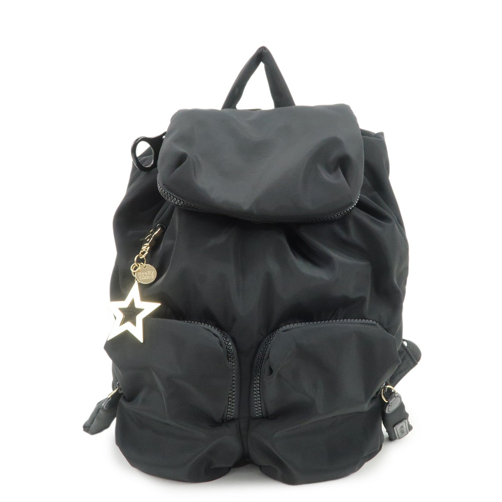 Chloe See by Chloe Nylon Backpack Rucksuck Black
