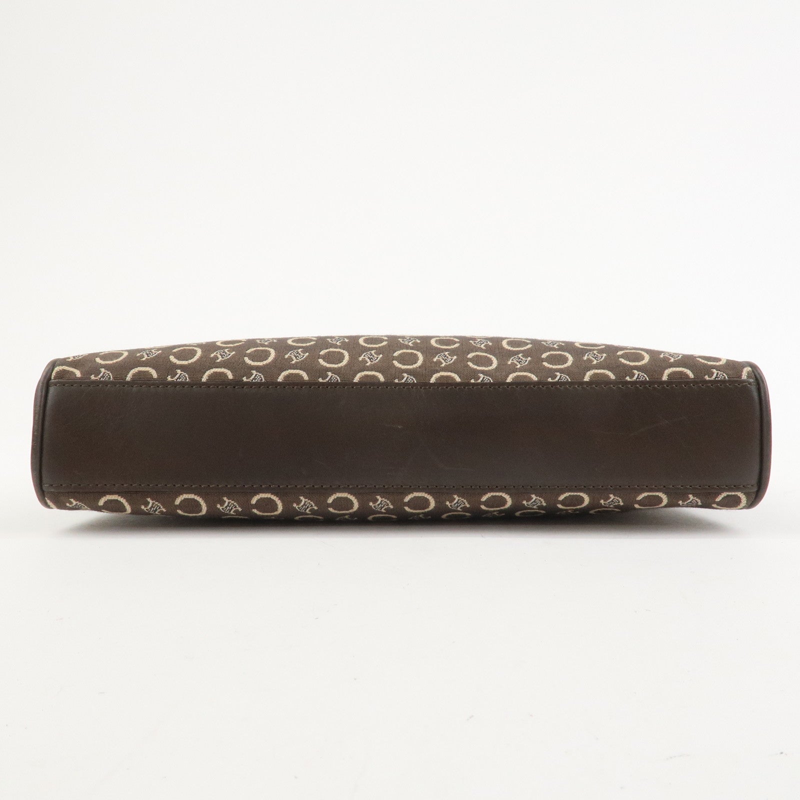 CELINE C Macadam Canvas Leather Hand Bag Brown