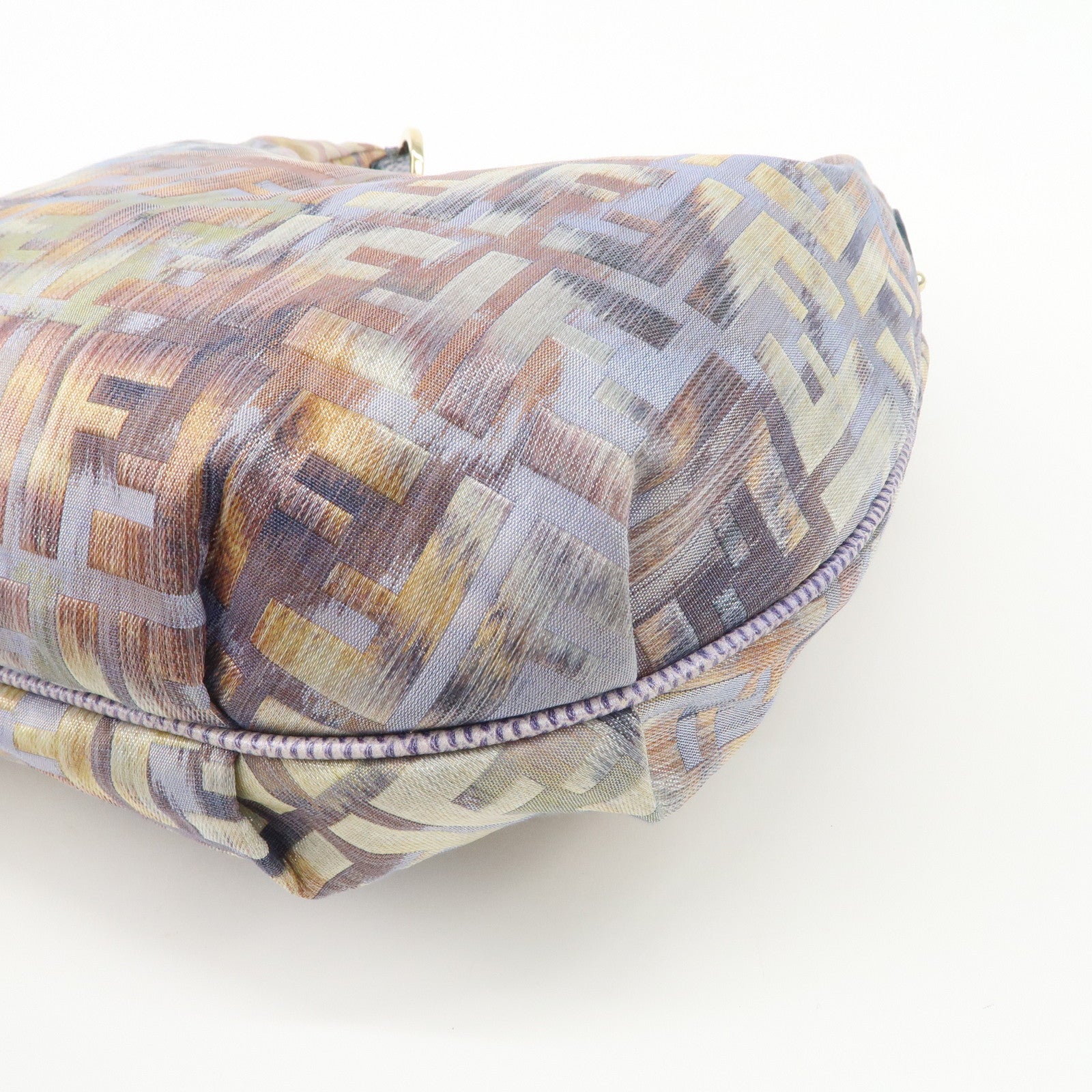 FENDI Zucca Canvas Chain Shoulder Bag Multicolor 8BR581