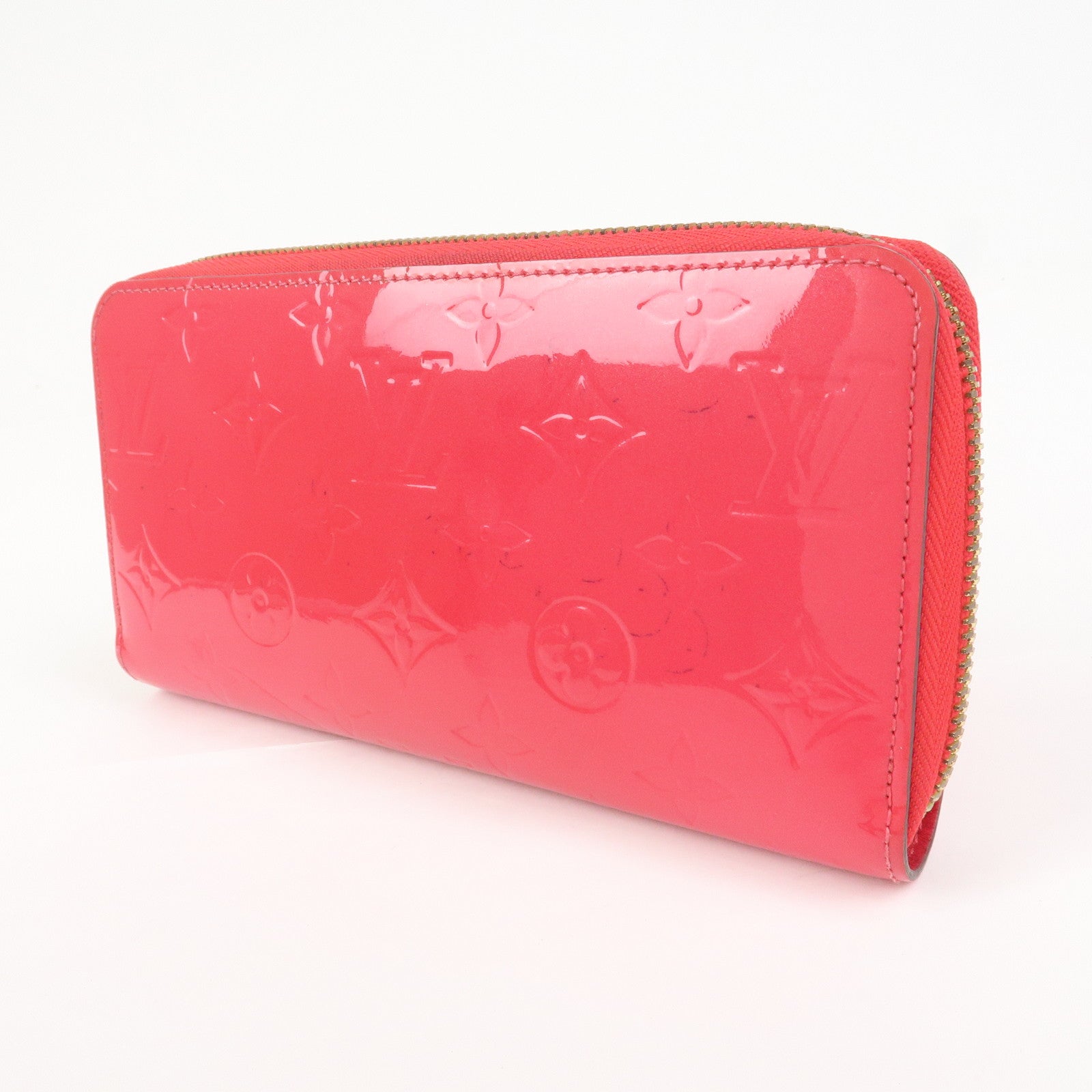 Louis Vuitton Monogram Vernis Zippy Wallet Rouge Grenadine M91732