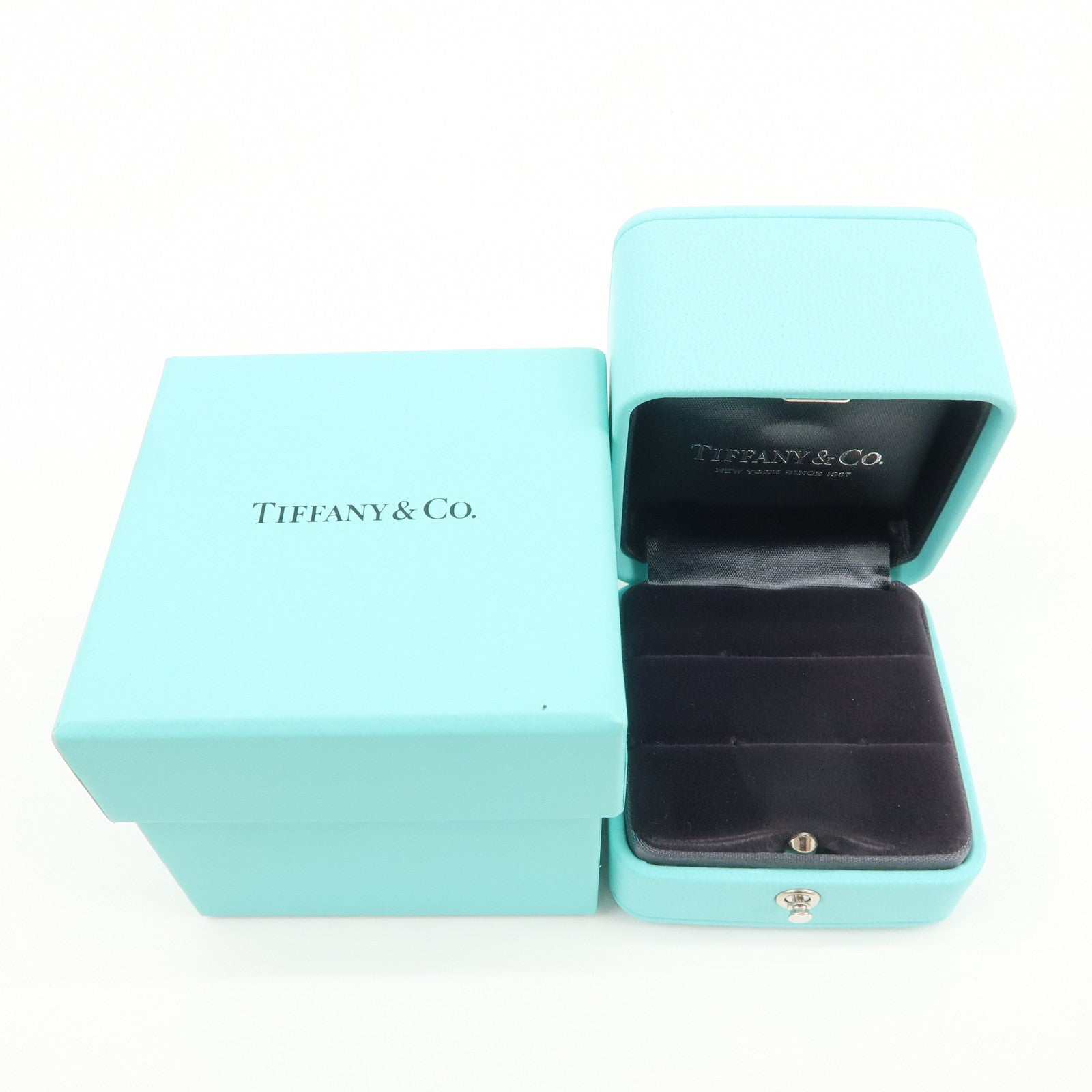 Tiffany & Co Set of 2 Jewelry Boxes for Pair Ring Tiffany Blue