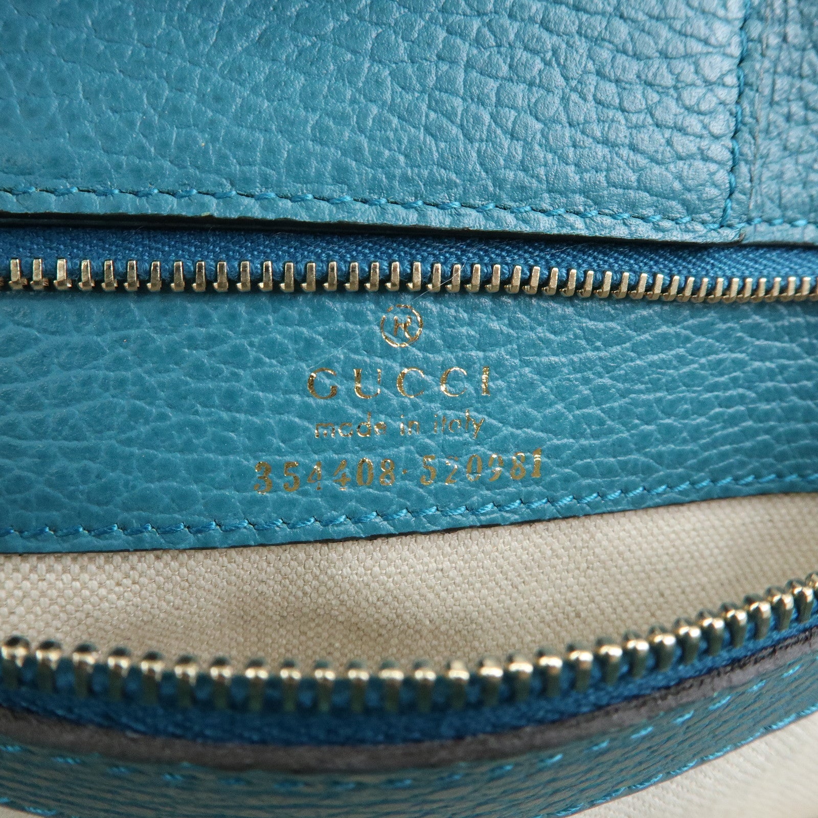 GUCCI Swing Leather Tote Bag Shoulder Bag Navy 354408