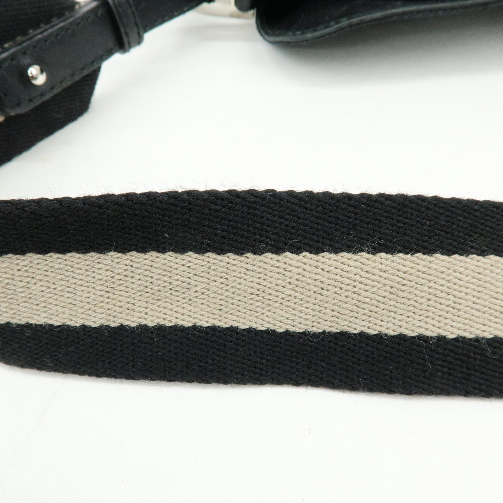 GUCCI GG Canvas Leather Shoulder Bag Black 001・4095・001553