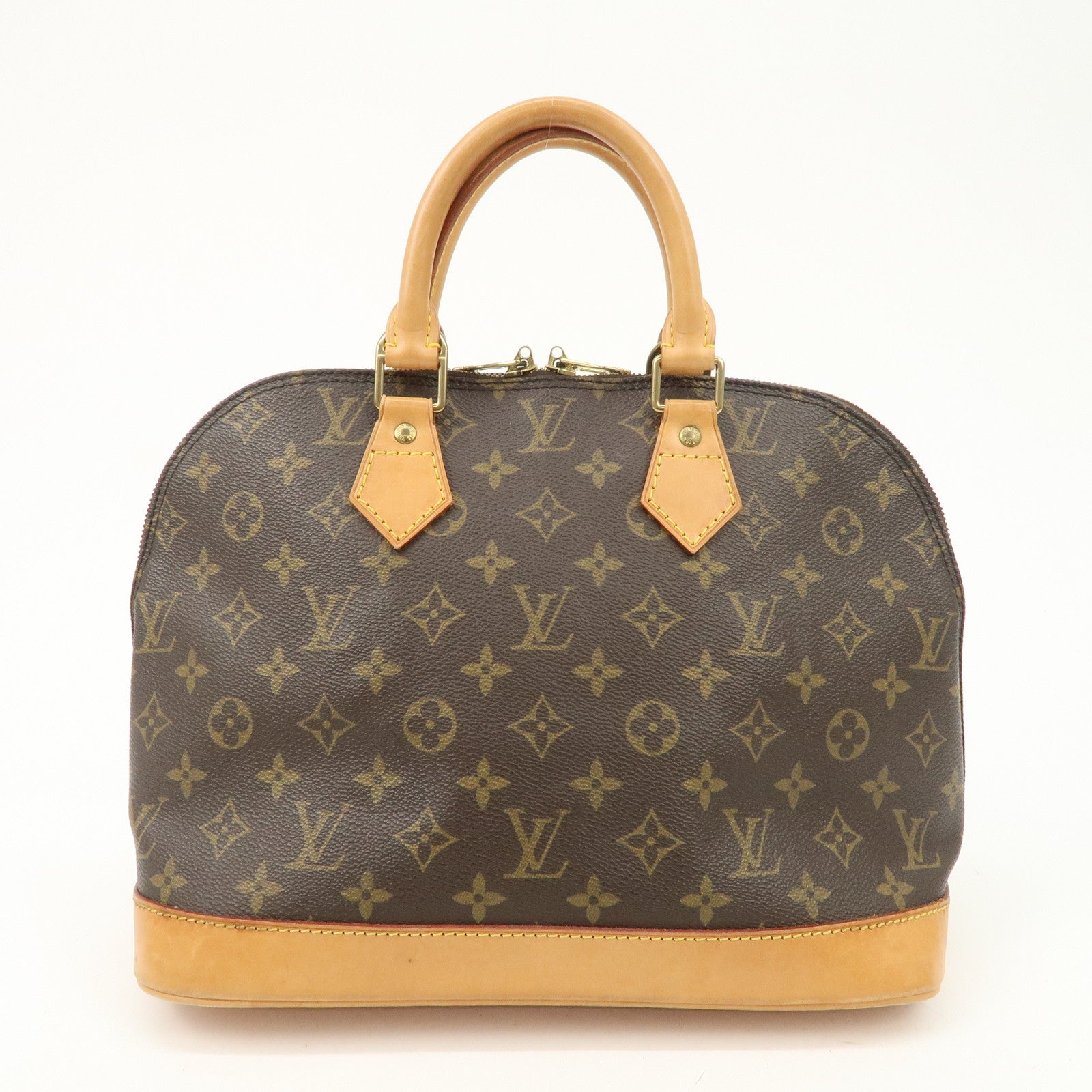 Louis Vuitton Monogram Canvas Alma Hand Bag Brown M51130 Used