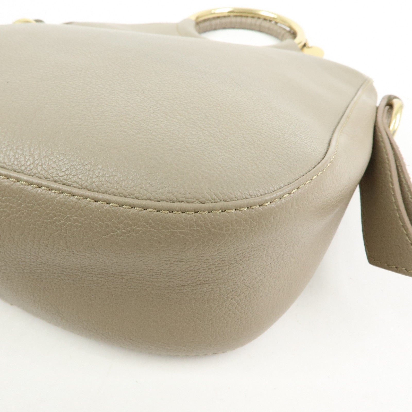 Chloe See by Chloe Joan Leather 2Way Bag Shoulder Hand Bag Gray