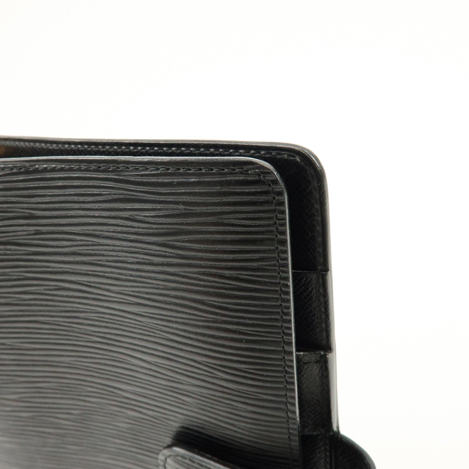 Louis Vuitton Epi Leather Agenda MM Planner Cover Noir Black R20042