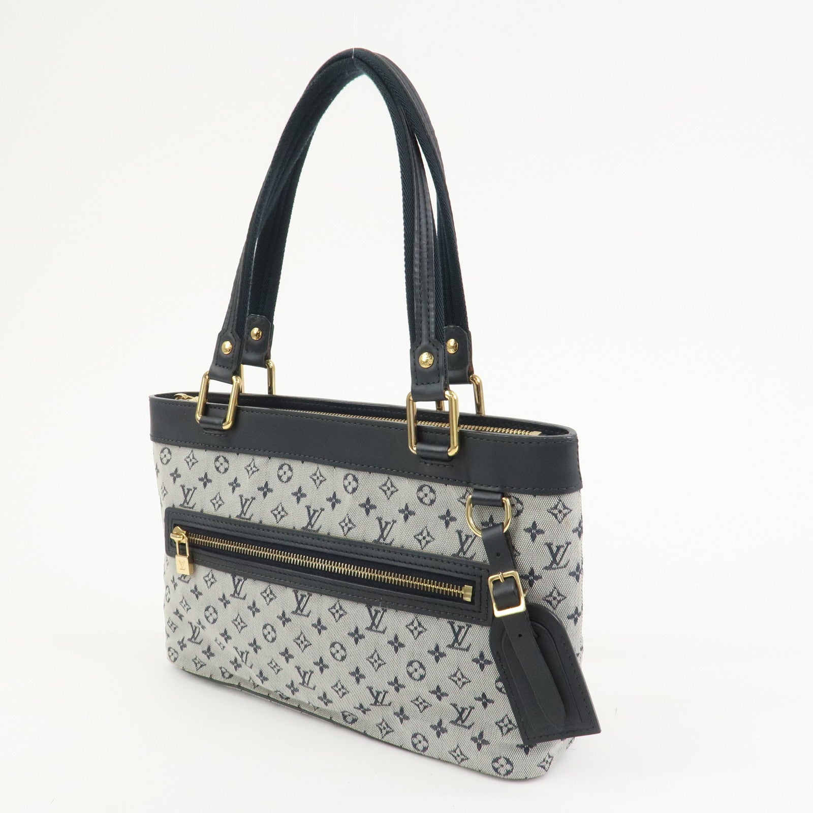 Louis Vuitton Monogram Mini Lin Lucille PM Hand Bag Blue M92676