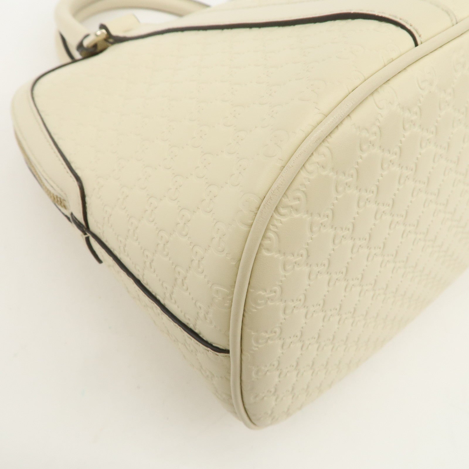 GUCCI Micro Guccissima Leather 2Way Bag Shoulder Bag Ivory 449663