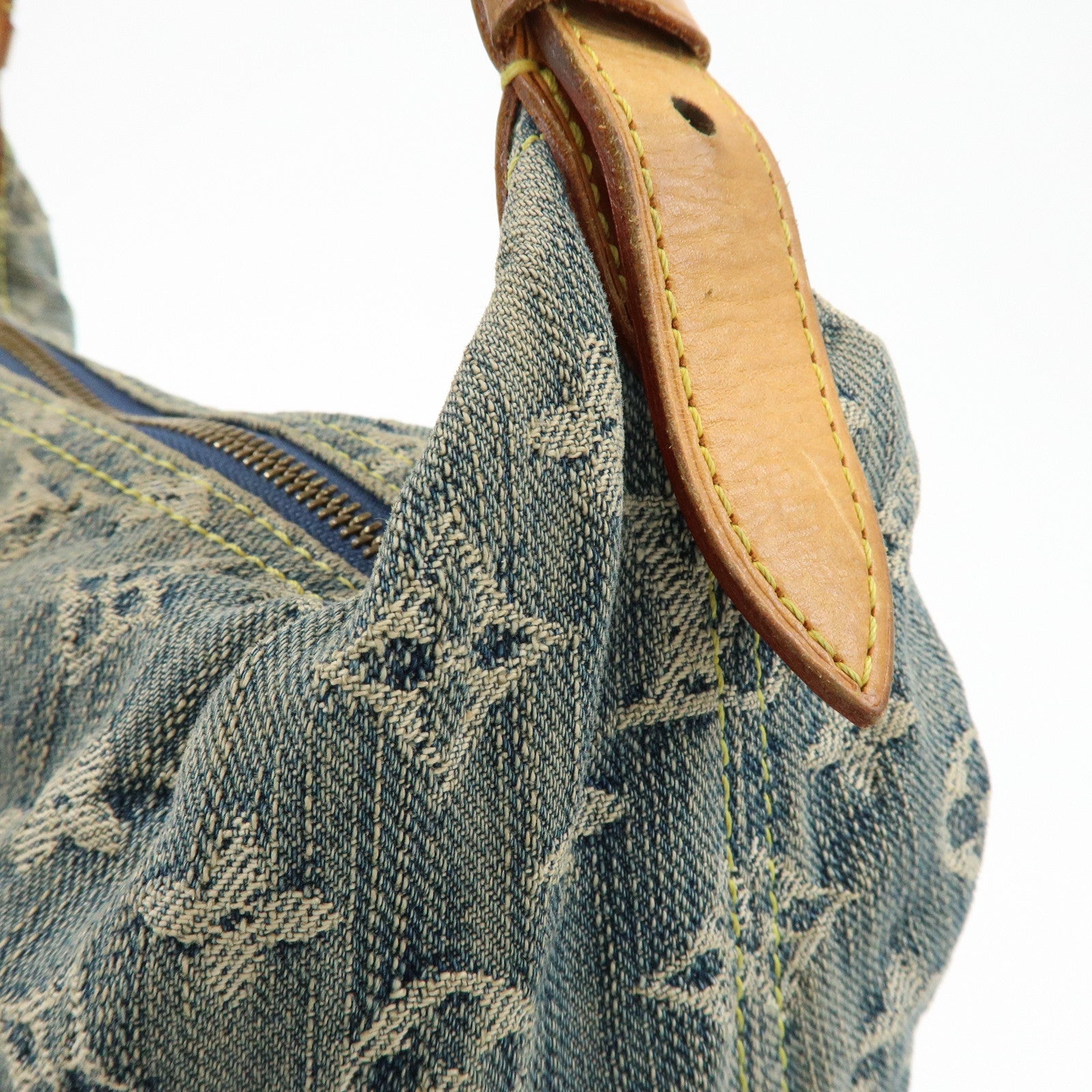 Louis Vuitton Monogram Denim Baggy GM Shoulder Bag Blue M95048